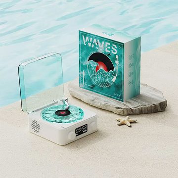 Welikera Vintage Bluetooth Vinyl Player mit Wecker & Hochwertigem Sound Lautsprecher