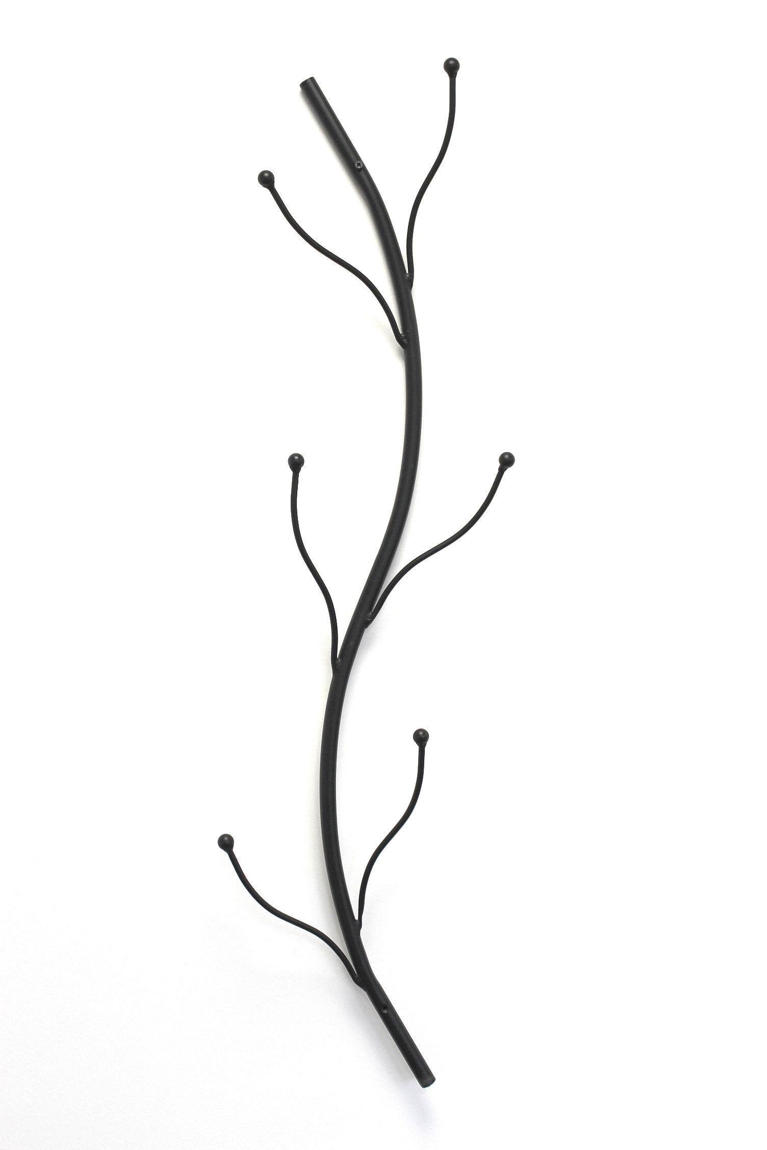 DanDiBo Wandgarderobe Metall Schwarz 93861 Flora Garderobe Wand Garderobenh günstig online kaufen