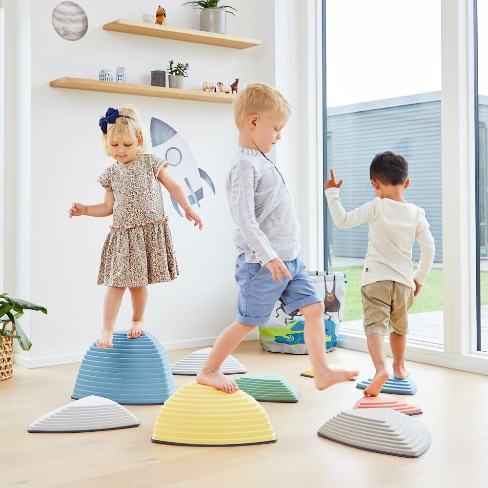 Gonge Balancetrainer Balanciersteine-Set Fluss-Steine, Äußerst stabil und langlebig: Belastbar bis 100 kg