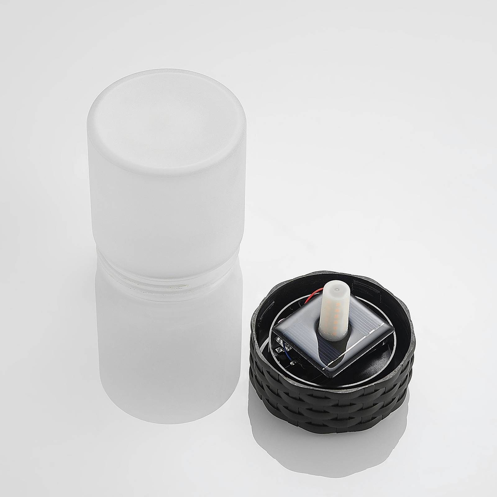braun, gefrostet, Lindby inkl. 1 warmweiß, Saquir, weiß LED-Leuchtmittel Kunststoff, Dekolicht Glas, flammig, verbaut, fest