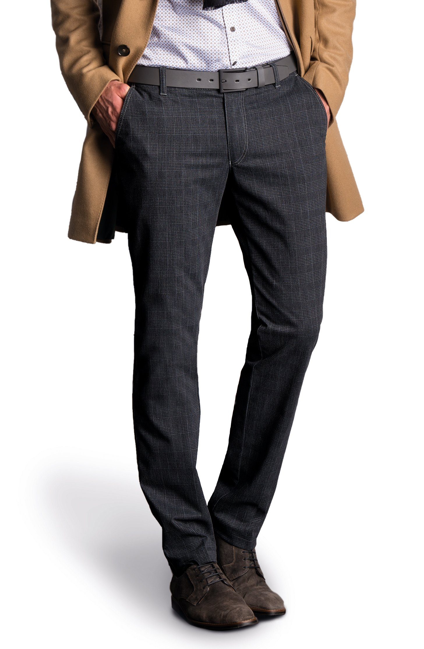 Herren Stoffhose Look Wool Anzughose Modern 588 aubi: Modell Chino Fit Businesshose aubi