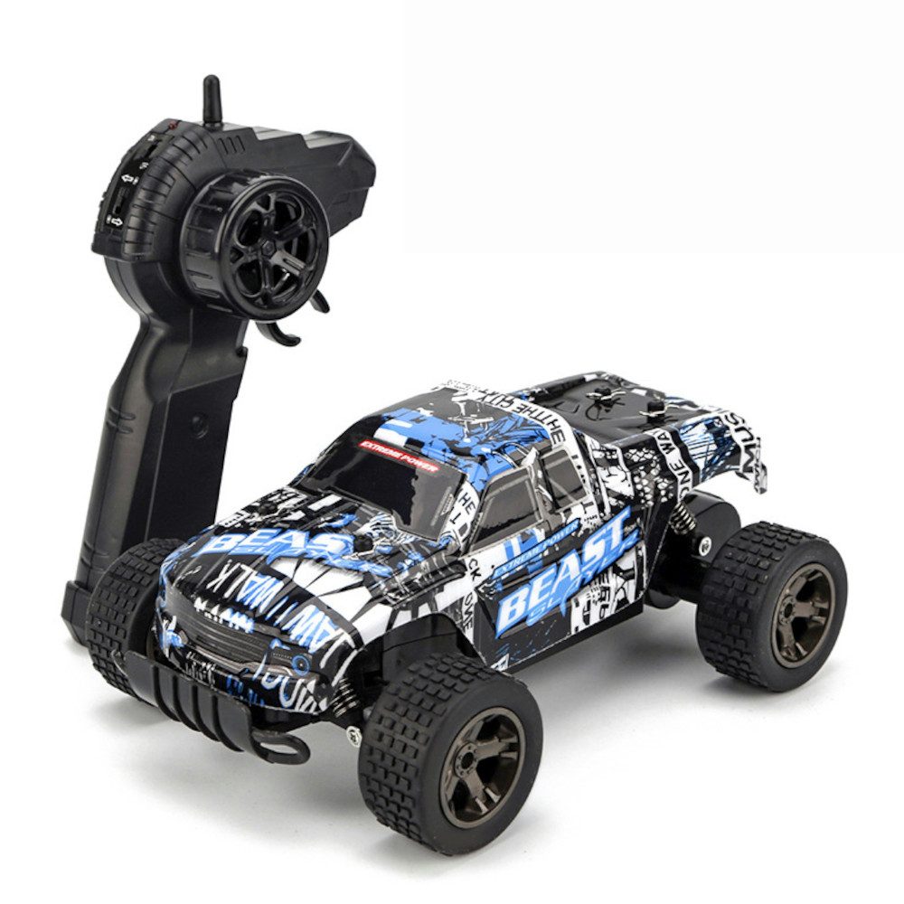 BruKa RC-Auto Monster Truck SPYDER Robuster Geländewagen, Ferngesteuertes Auto mit Heckantrieb, 24cm