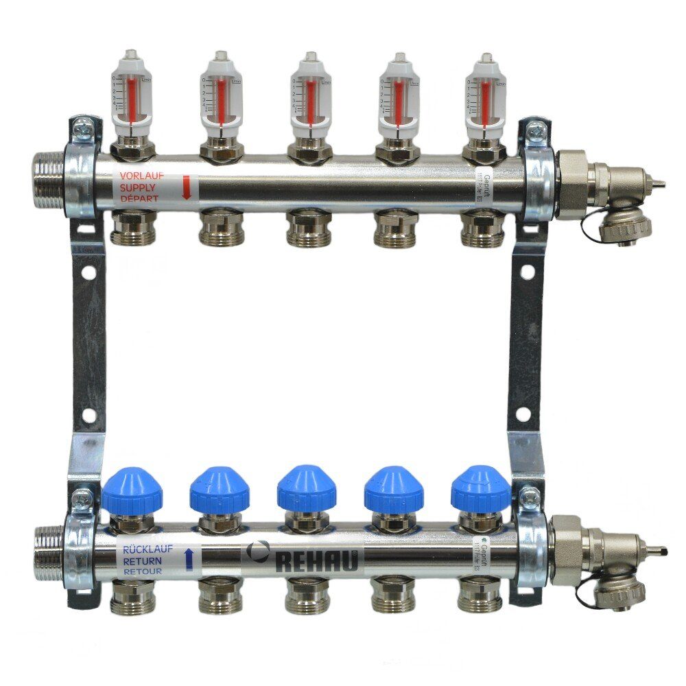 Rehau Полы с подогревом Rehau Heizkreisverteiler für 5 Heizkreise, HKV-D