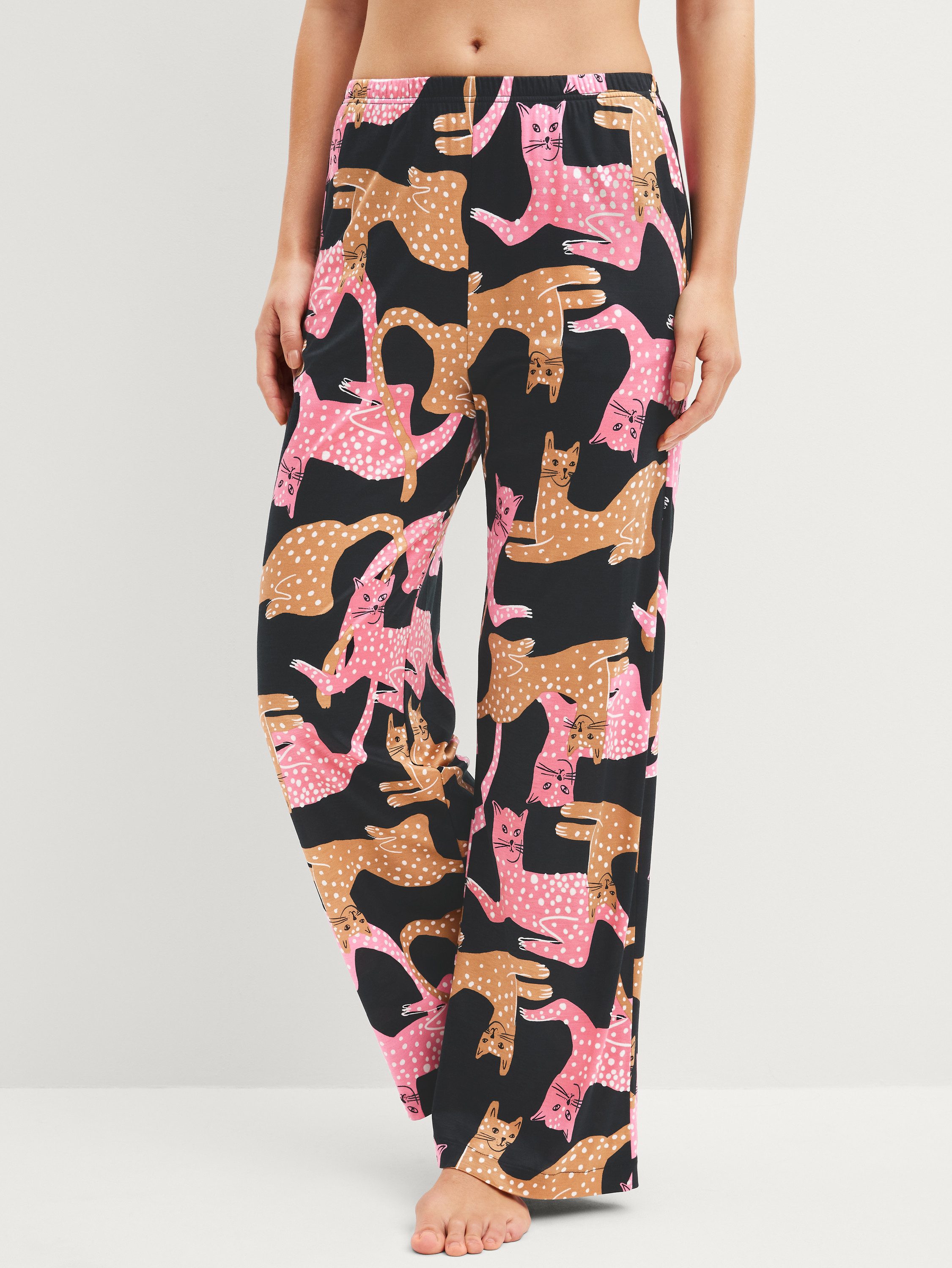 CALIDA Pyjamahose Sleep Over M&M Damen (1-tlg) seidig weich, temperaturausgleichend, glatt