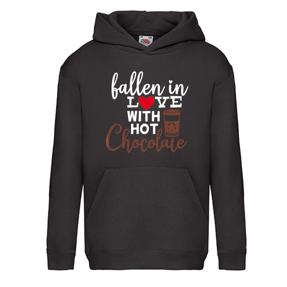 ᐅ Ggraphics Hoodie Fallen in love with hot chocolate Kinder Hoodie