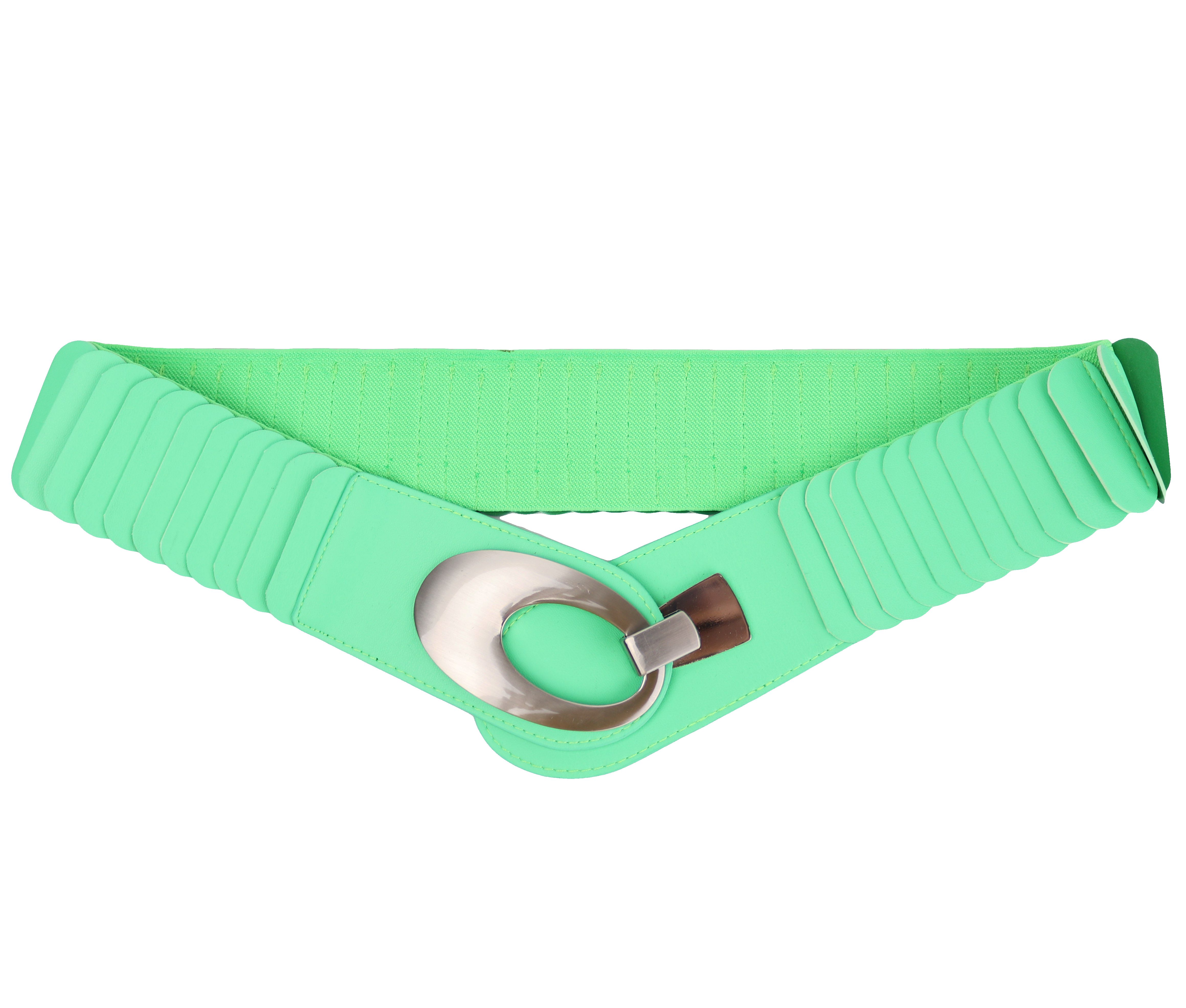 MIRROSI Поясные ремни Leo Unifarbe breit 6cm für Taillenumfang 85 bis 110cm, ONESIZE (Angenehmes Tragesgefühl, Leopard Muster, Unifarben) Breiter Stretch Ремни