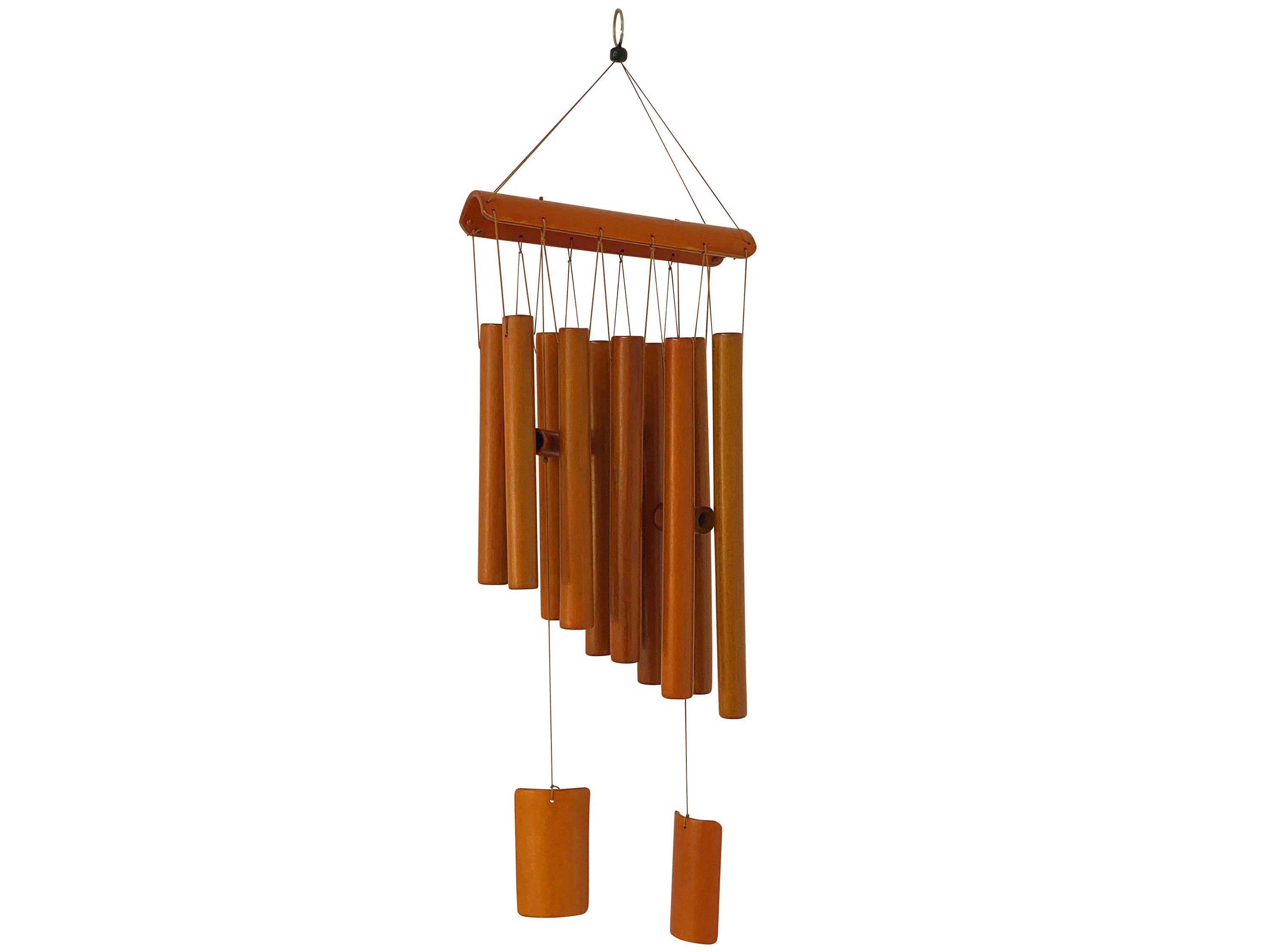 scarlet products Windspiel, Windspiel »Paradise« mit 10 Klangröhren aus Bambus 60 cm Klangspiel Windklangspiel Holz Geschenk Garten Deko Chimes von scarlet play | Windspiele