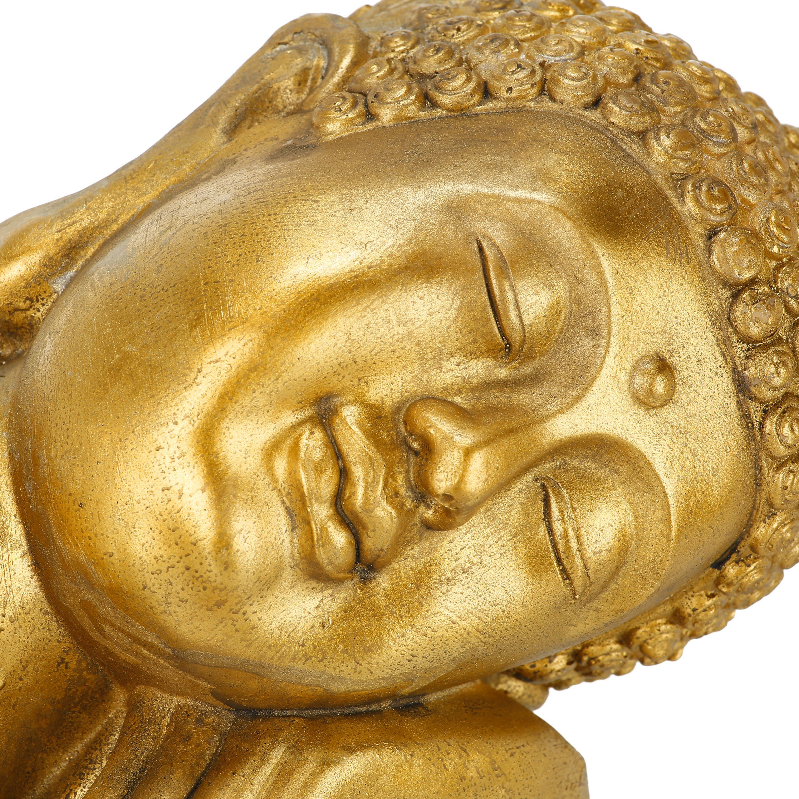 relaxdays Buddhafigur Buddha Figur mit Kopf 60 geneigtem cm