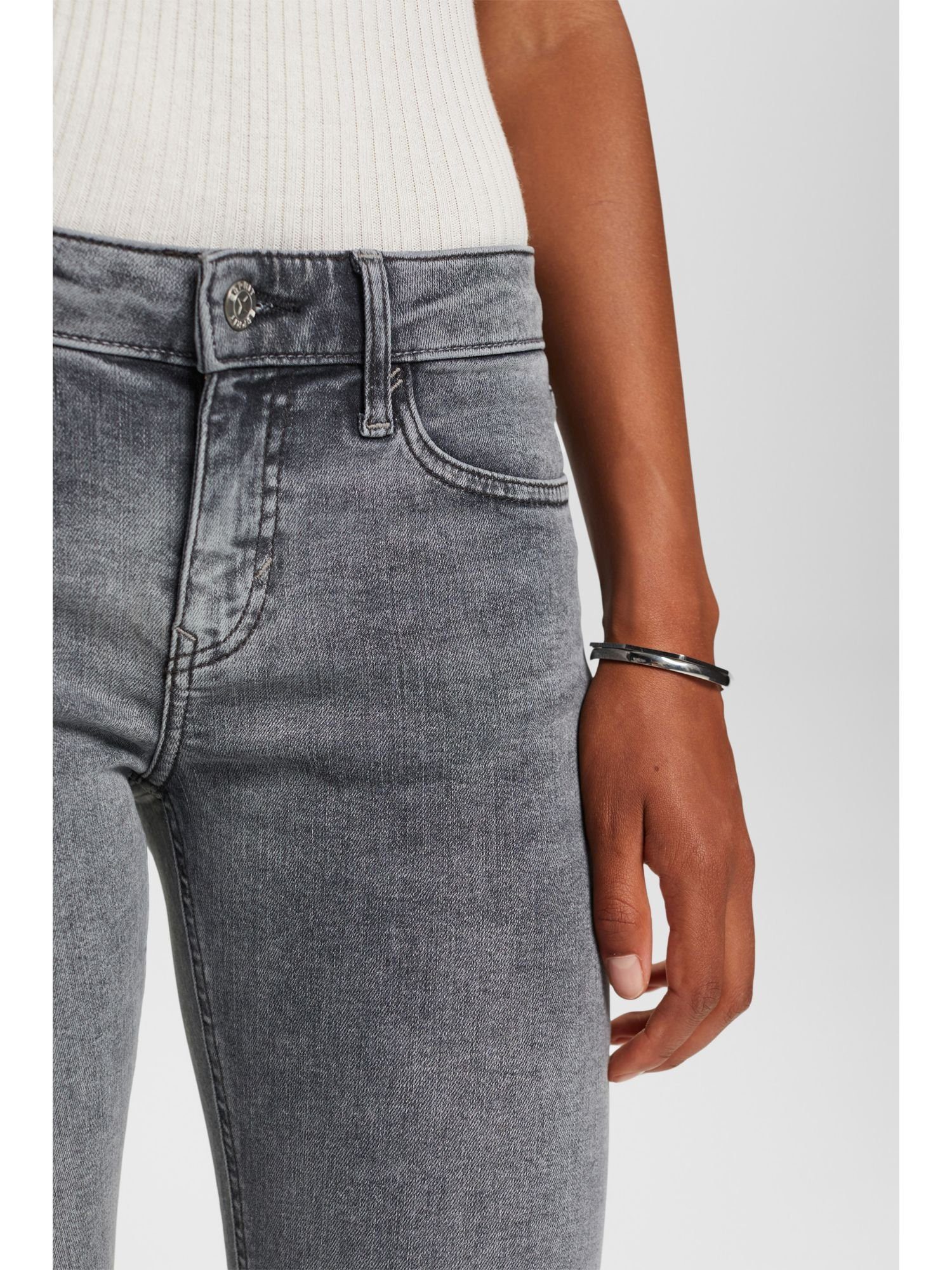 schmaler mit Slim-fit-Jeans Esprit mittlerer Passform Jeans Bundhöhe und