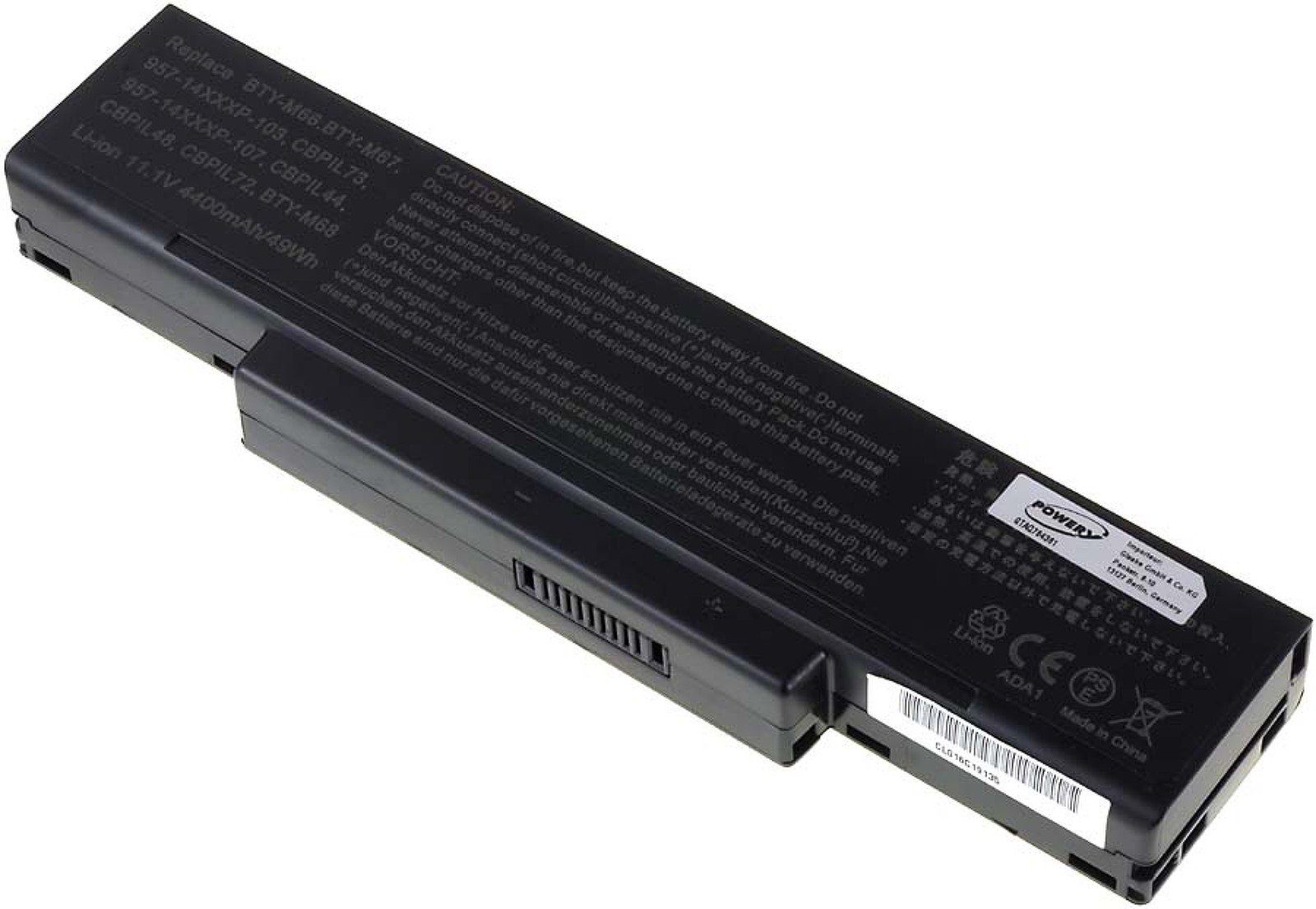 Typ Laptop-Akku 4400 V) für Powery (11.1 Nexoc M740BAT-6 mAh Akku