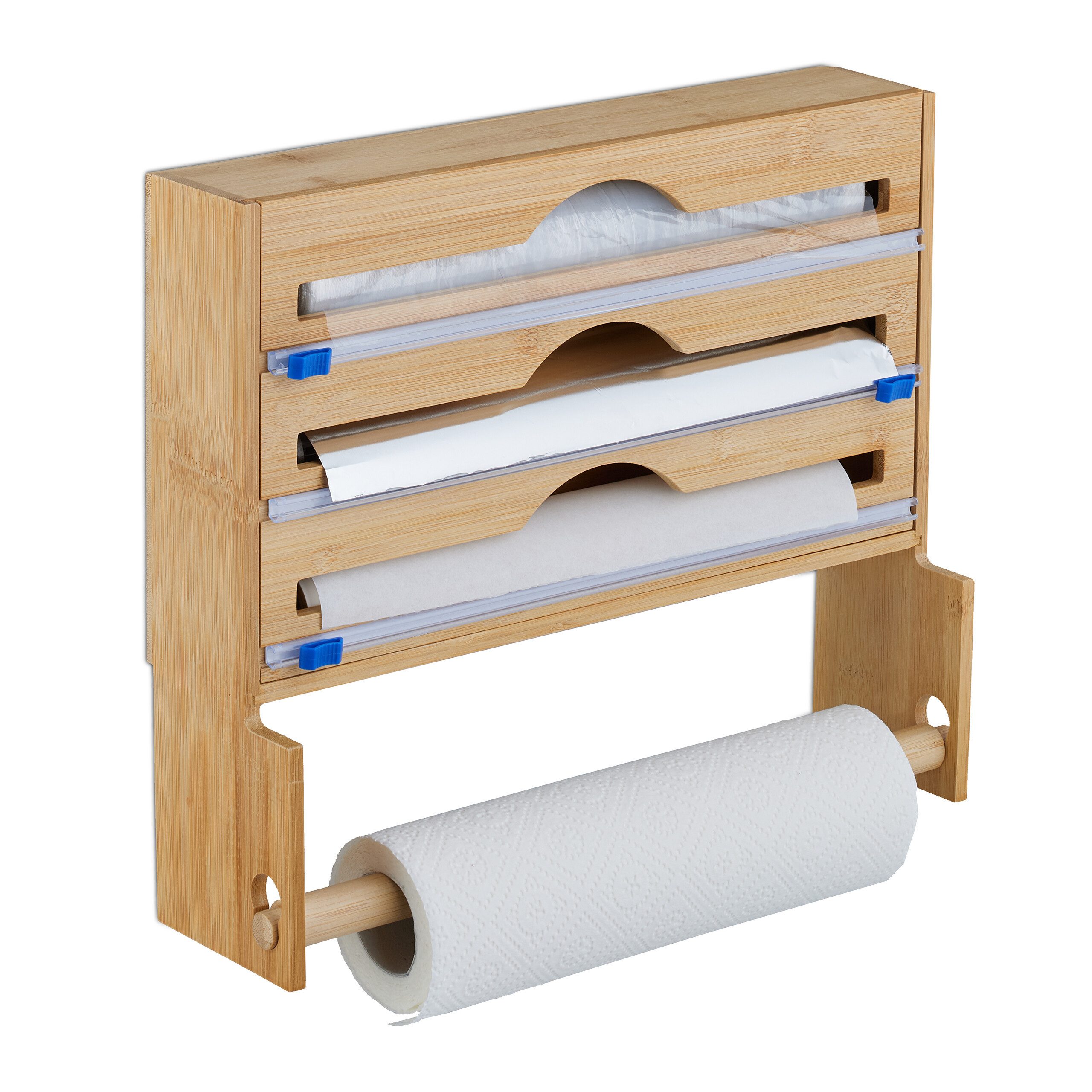 relaxdays Folienspender mit Küchenrollenhalter, (1-St)