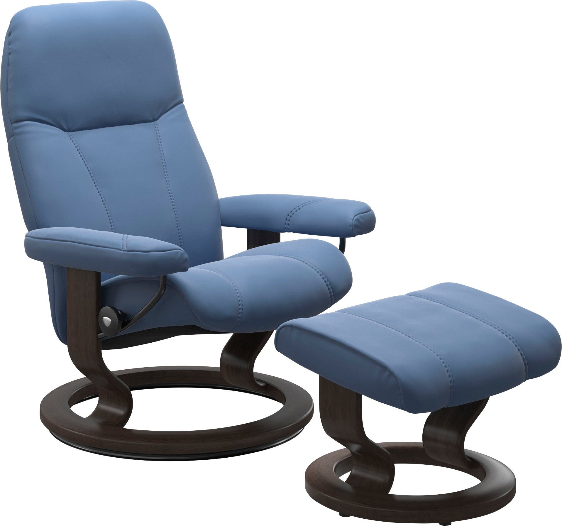 Stressless® Relaxsessel Consul (Set, Relaxsessel mit Hocker), mit Hocker, mit Classic Base, Größe L, Gestell Wenge