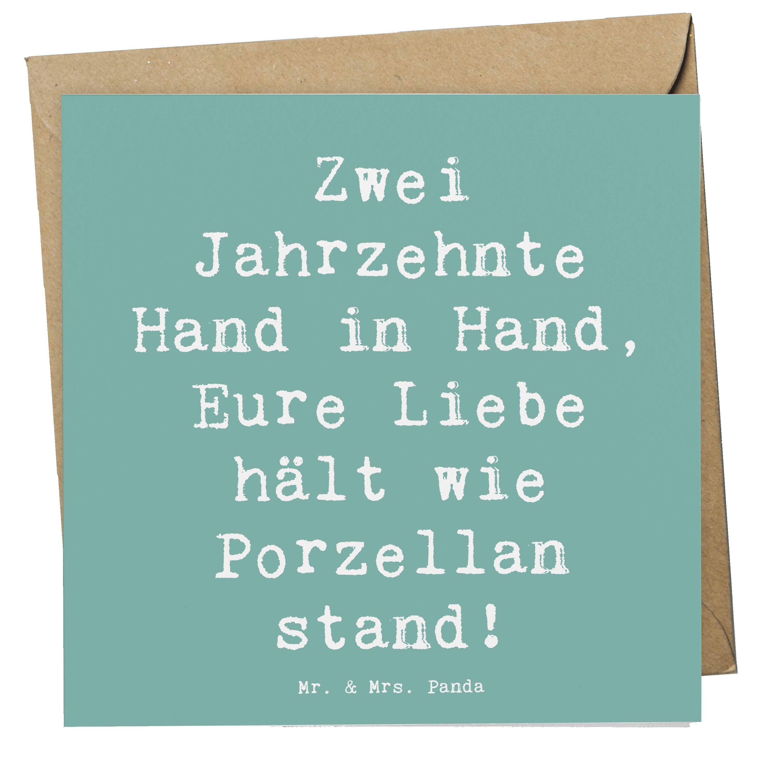 Grußkarte 20. Hochzeitstag Porzellanhochzeit - Meeresbrise - Geschenk, Jubiläum