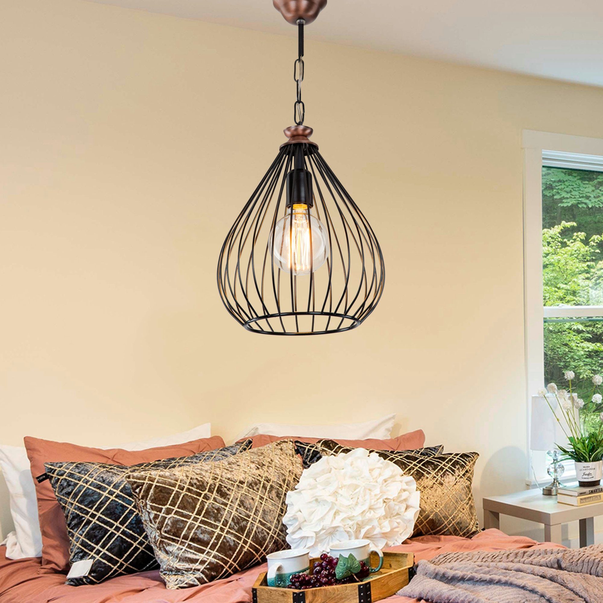 lux.pro Hängeleuchte, ohne Leuchtmittel, »Bracknell« Pendelleuchte 1xE27 Sc günstig online kaufen