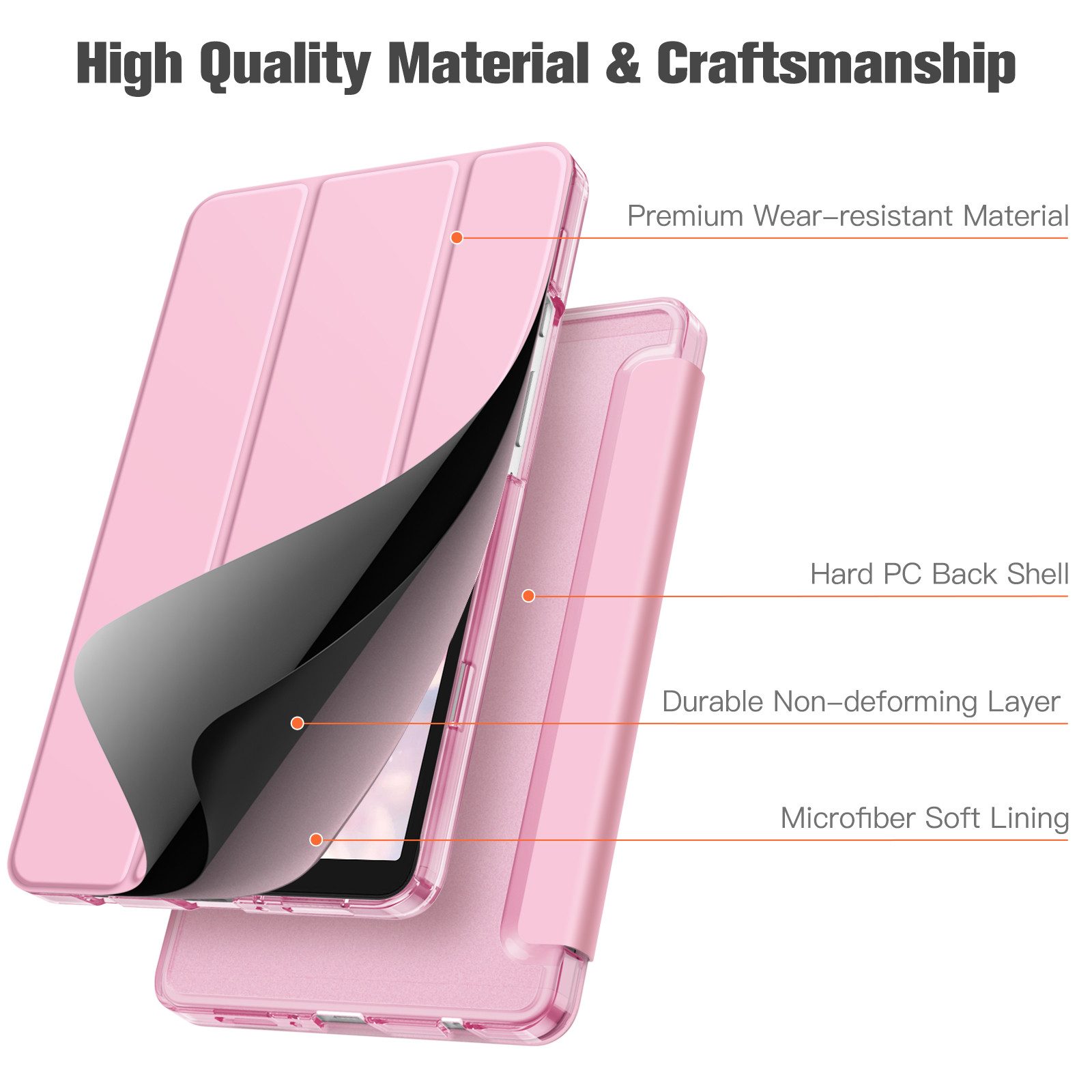 Fintie Tablet-Hülle für Samsung Galaxy Tab A11 8,7" 2025/ Tab A9 8.7 Zoll Tablet, Ultra Dünn Schutzhülle mit Transparenter Rückseite – Bild 5 von 5