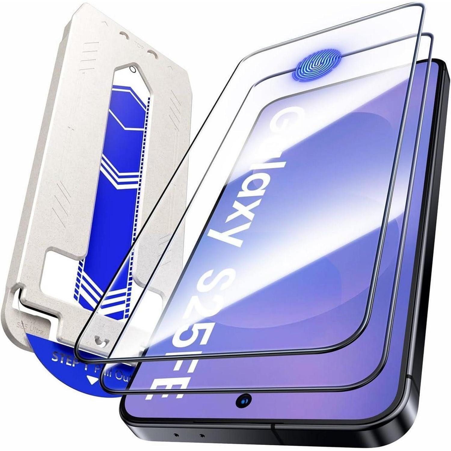 LuxusKollektion Displayschutzfolie Panzerglas S25 FE 9H Fingerabdruck Anti Peeping 2 Clear Galaxy S25 FE