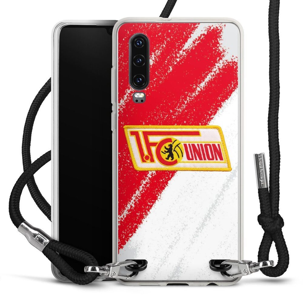 DeinDesign Handyhülle Offizielles Lizenzprodukt 1. FC Union Berlin Logo, Huawei P30 Handykette Hülle mit Band Case zum Umhängen Cover mit Kette