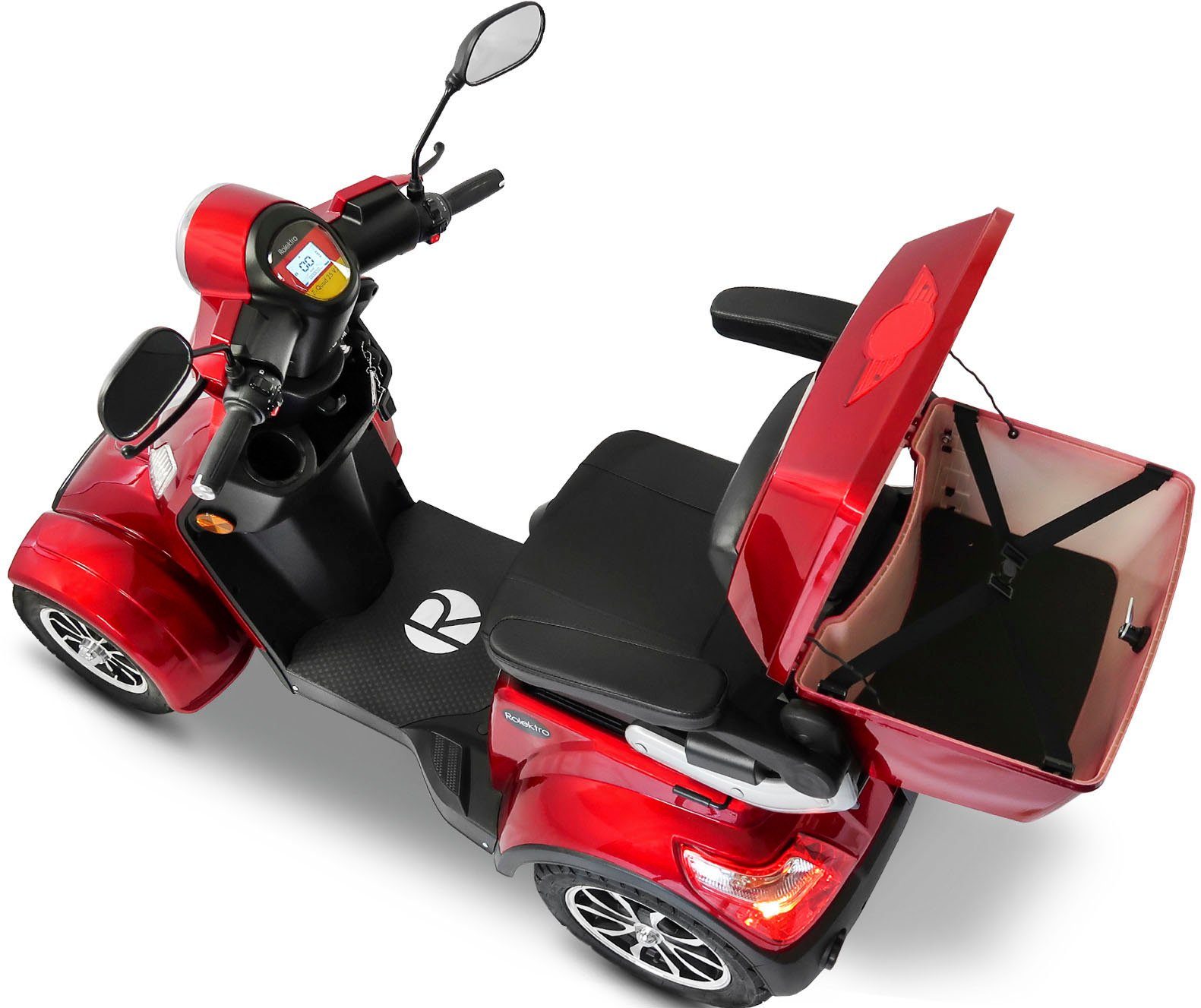 Rolektro Elektromobil Rolektro E-Quad 25 V.3, Lithium Akku, 25 km/h, (mit Topcase)