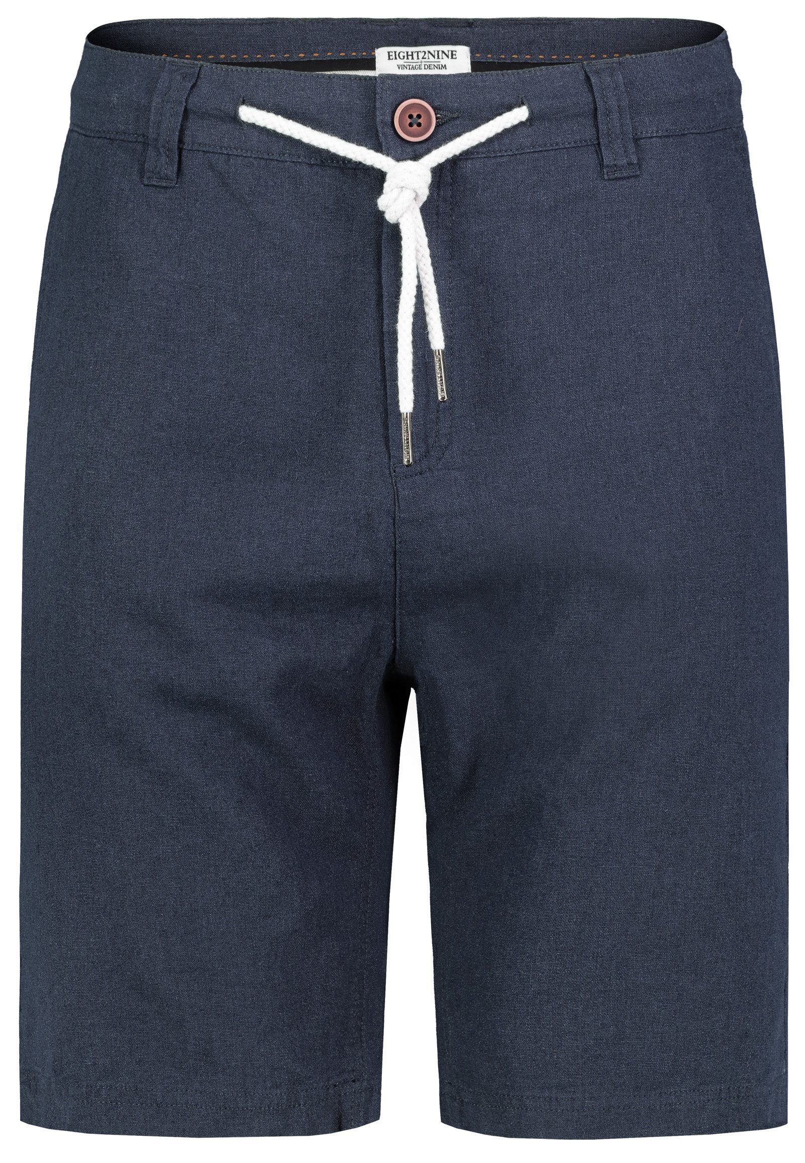 Eight2Nine Chinoshorts Modernes Design mit Kordelzug und Metallenden HAKA Chinoshorts