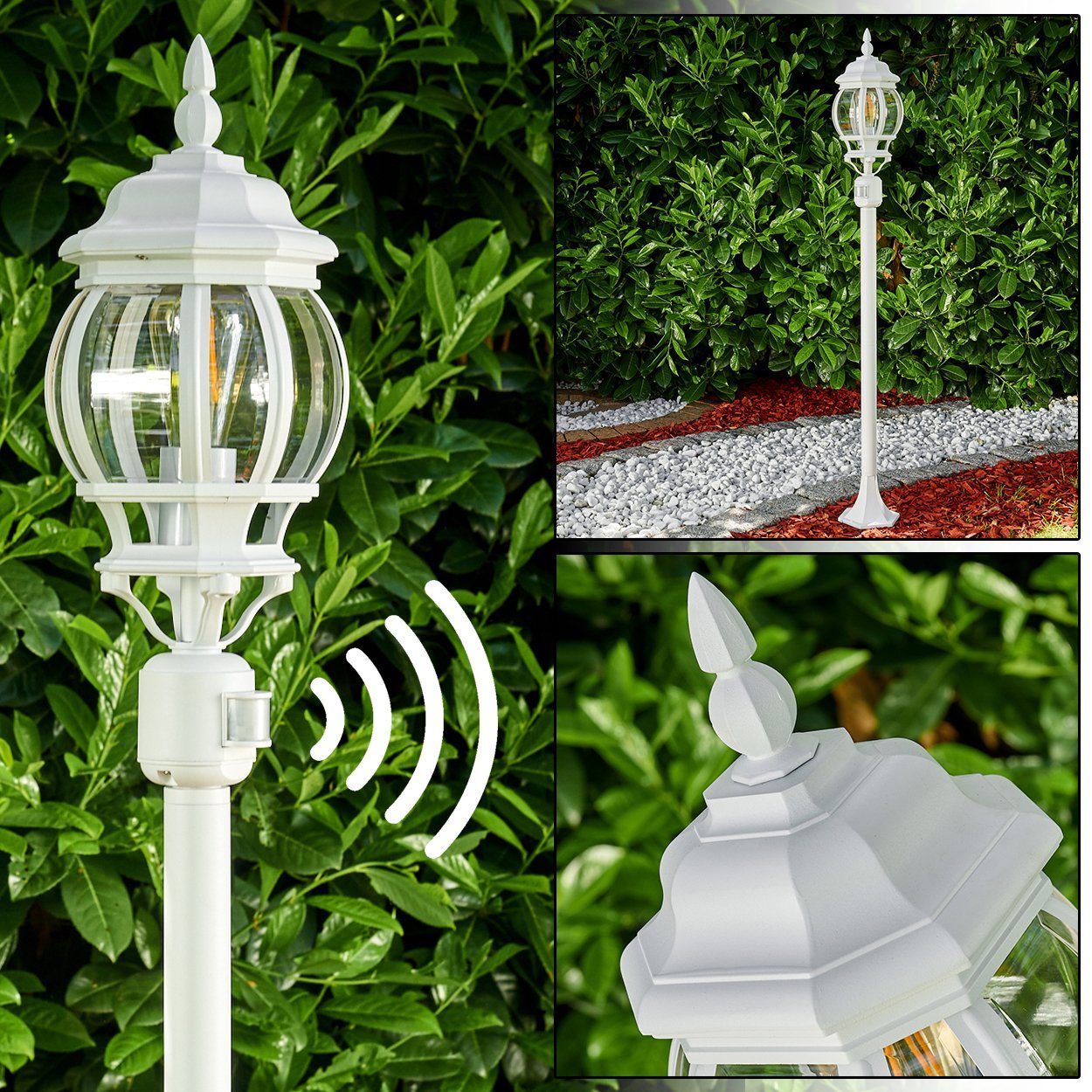 hofstein AußenStehlampe »»Meyen« Außenleuchte m. Bewegungsmelder