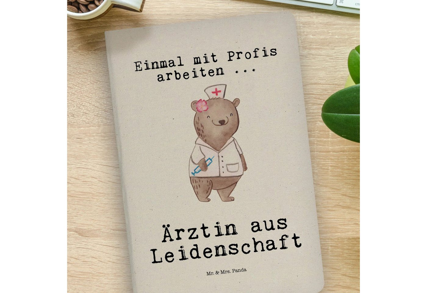 Thumbnail - Mr. & Mrs. Panda Notizbuch Ärztin Leidenschaft - Transparent - Geschenk, Krankenhaus, DIN A4 Uni Mr. & Mrs. Panda, Echte...