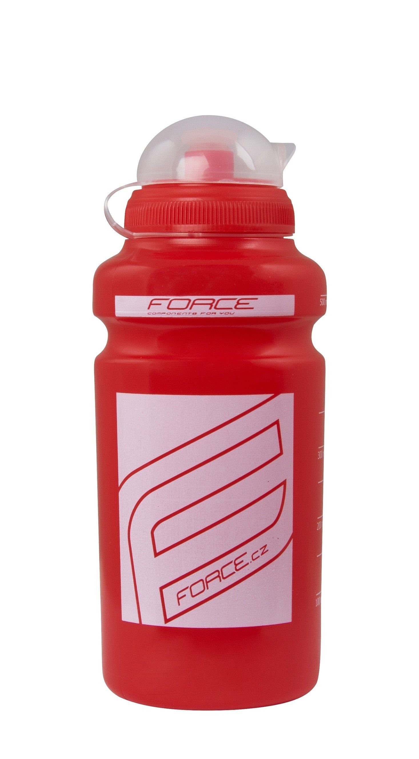 FORCE Trinkflasche Flasche FORCE "F" 0.5 l rot-weiss