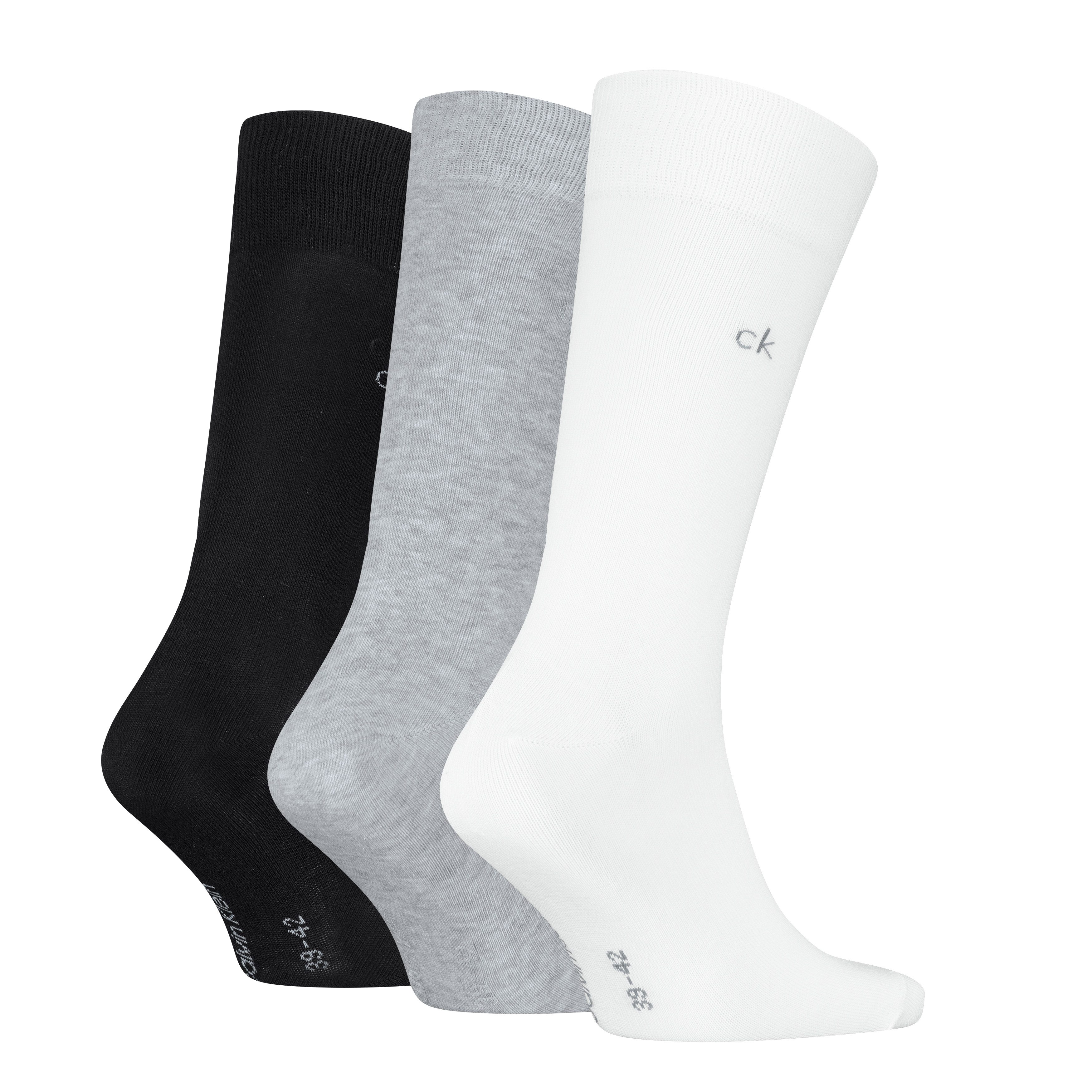 Calvin Klein Socken CK MEN SOCK (3 Paar) uni, Cotton-Mix, breiter Bund – Bild 2 von 2