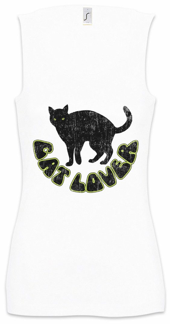 Tanktop Cat Lover Ärmelloses Damen T-Shirt Katzen Liebhaber Katze Kitty Kitten