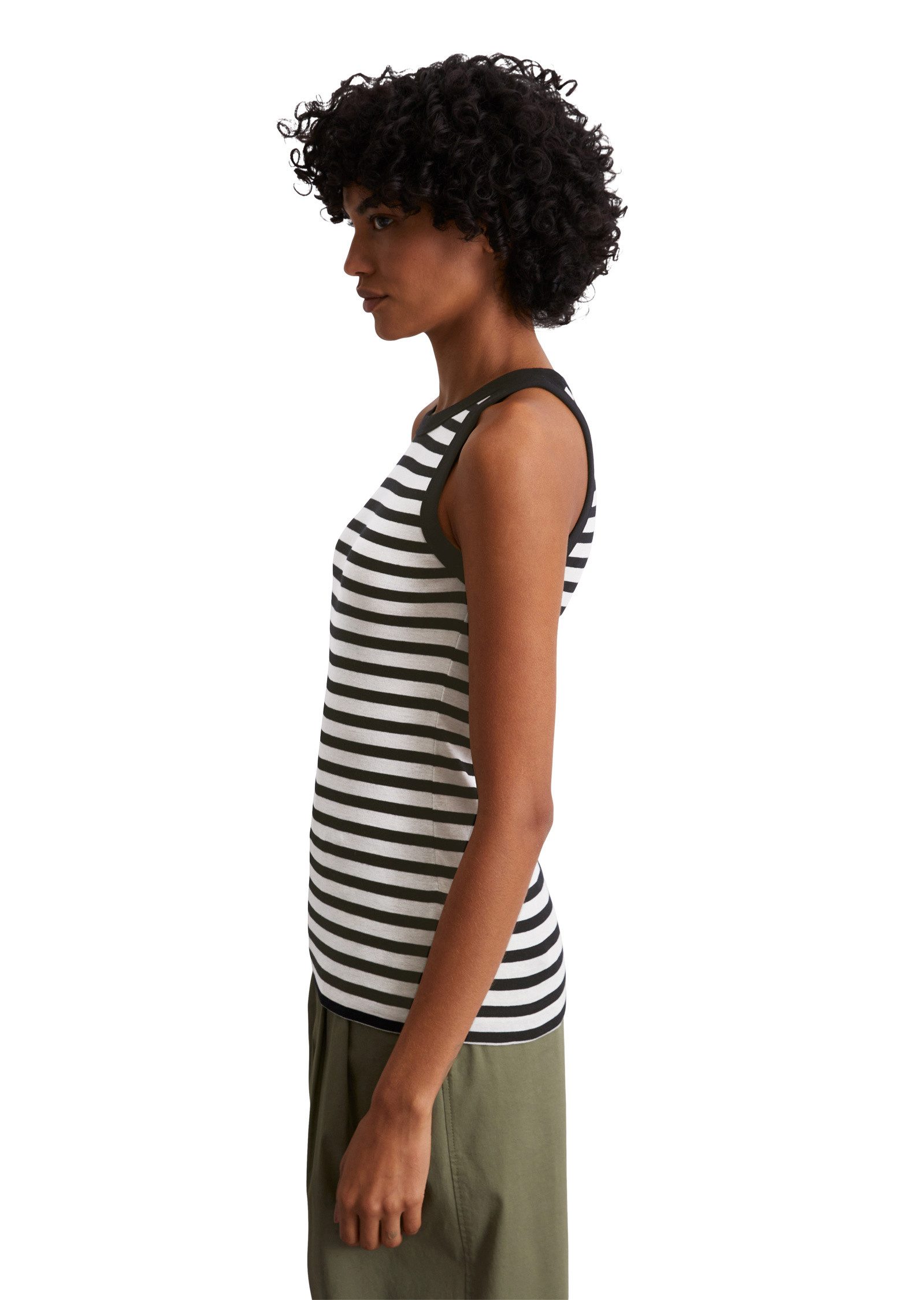 Marc O'Polo T-Shirt aus Organic-Cotton-Rib-Jersey günstig online kaufen
