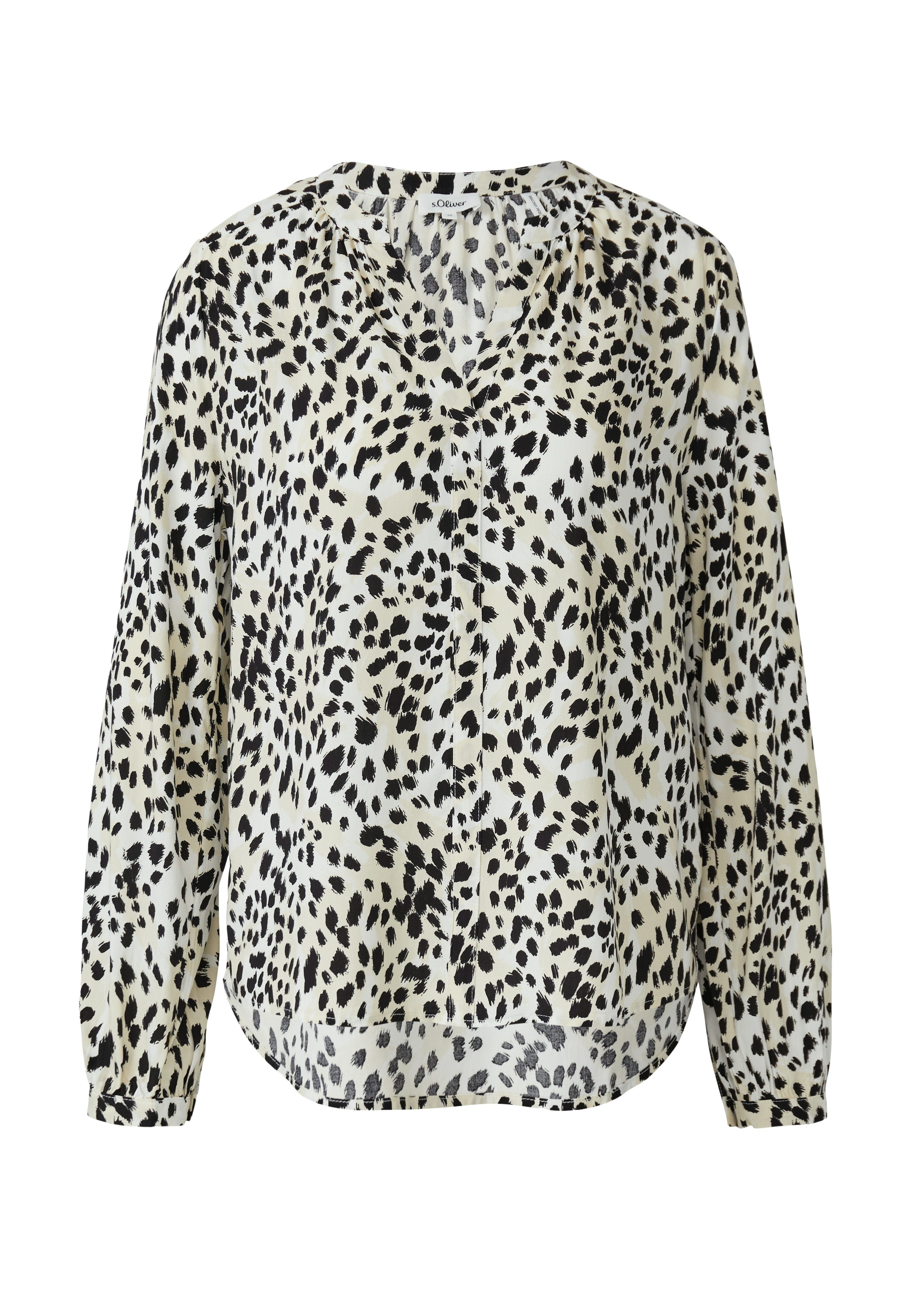 s.Oliver Klassische Bluse mit All-Over Print