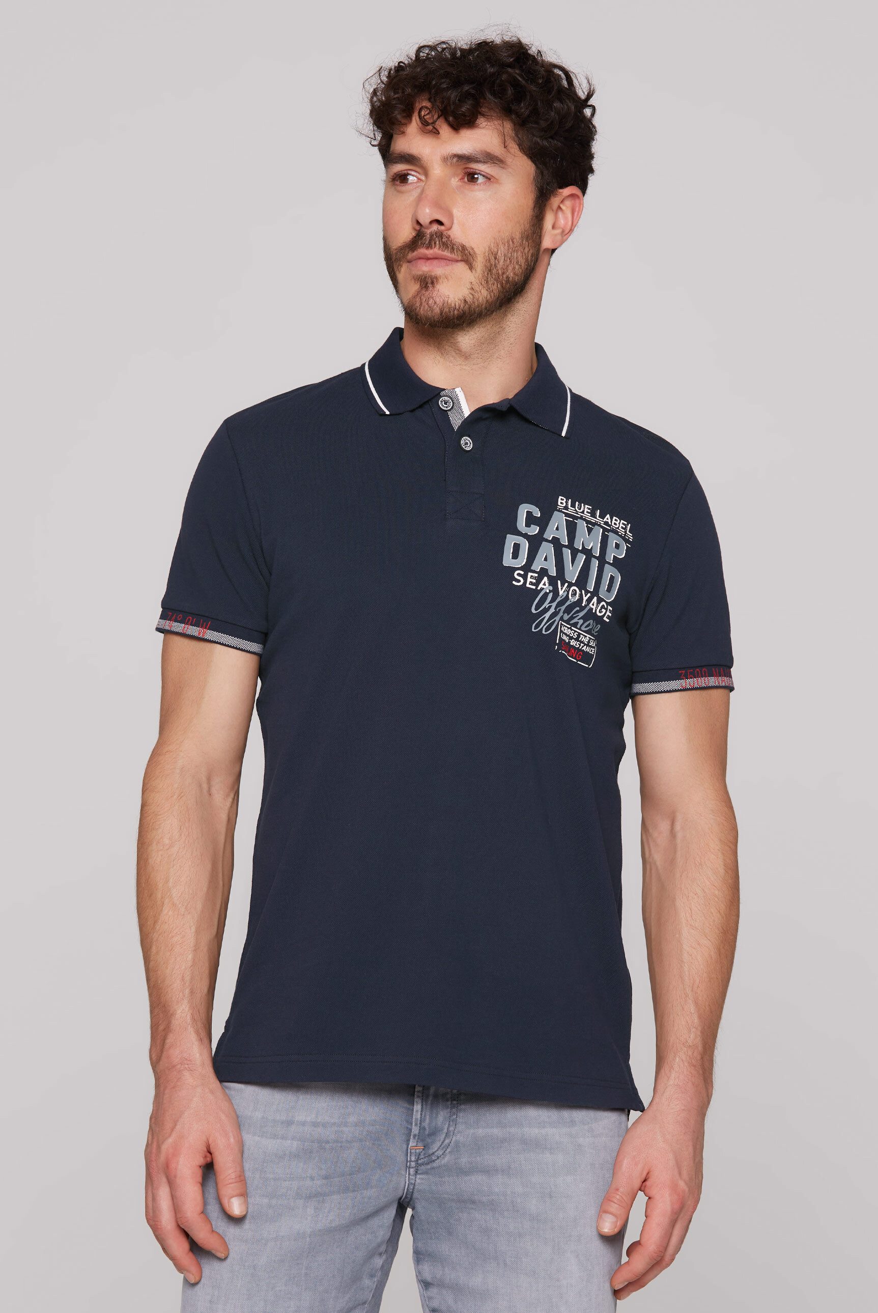 CAMP DAVID Poloshirt mit Seitenschlitze günstig online kaufen