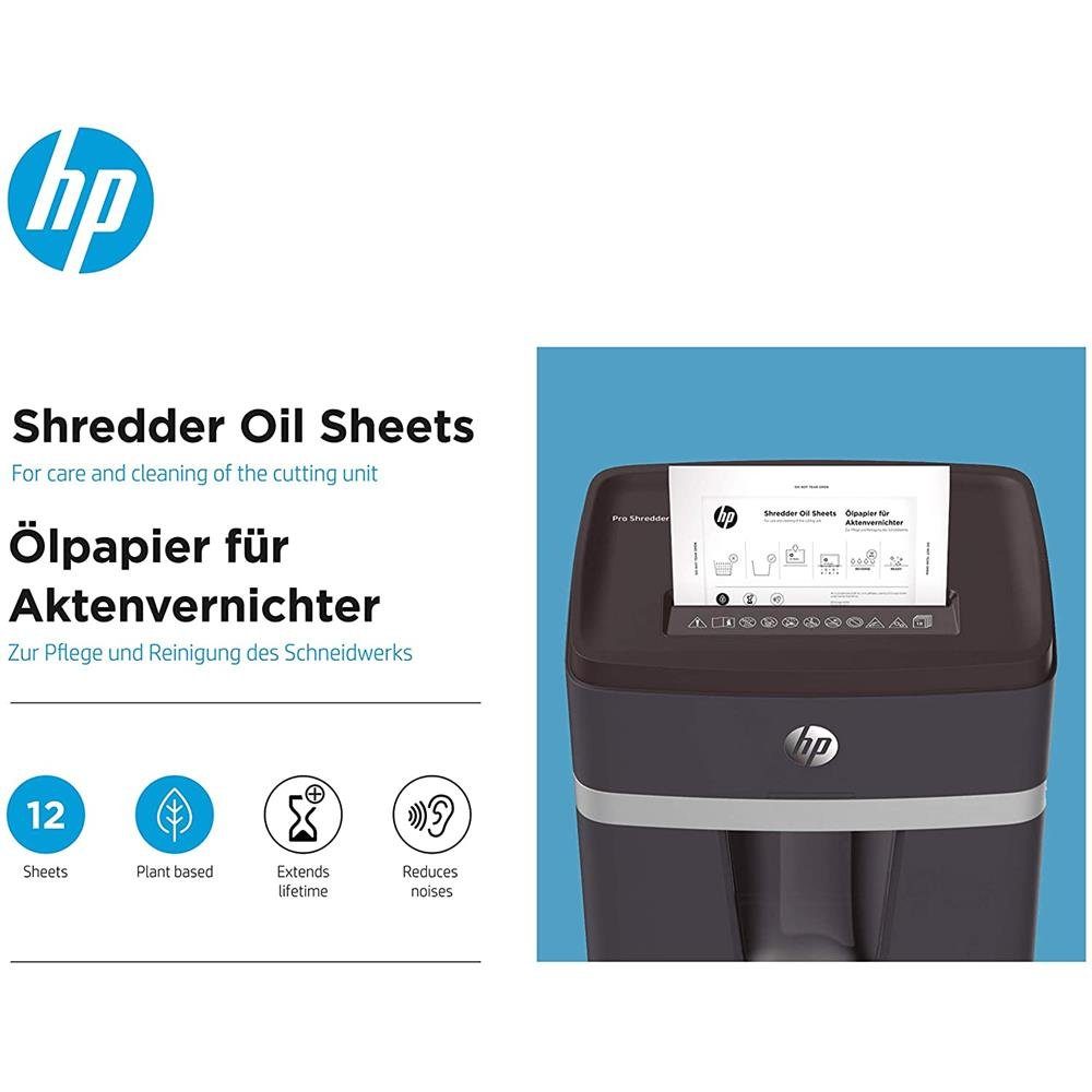 Go Europe Aktenvernichter Öl-Blätter, 12 Blatt Ölpapier für Shredder, pflanzenbasis