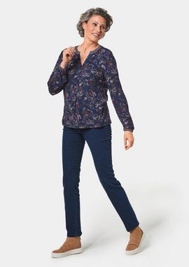 GOLDNER Druckbluse Raffiniertes Druckshirt