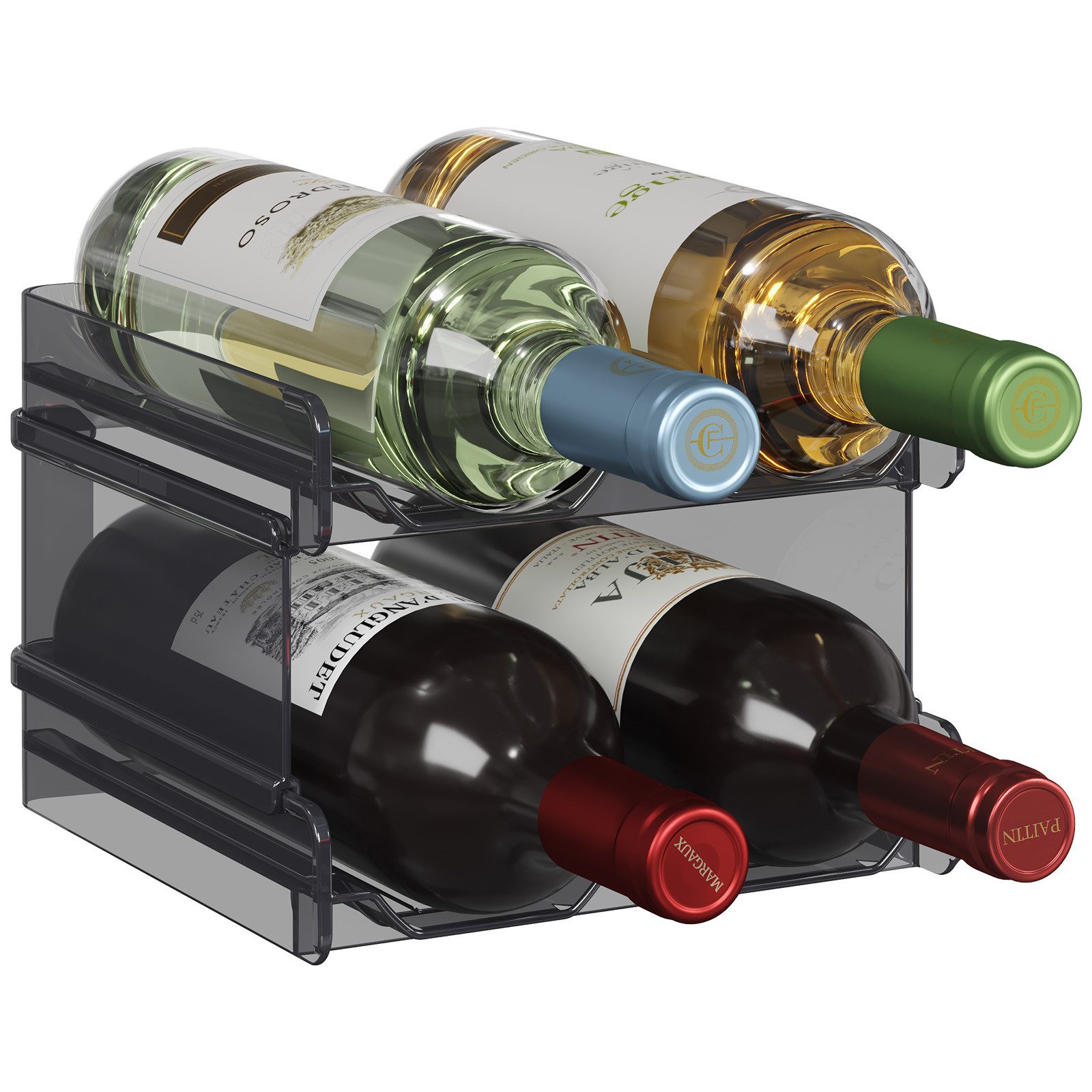 Lifewit Küchenorganizer-Set Stapelbares Weinregal aus Kunststoff günstig online kaufen
