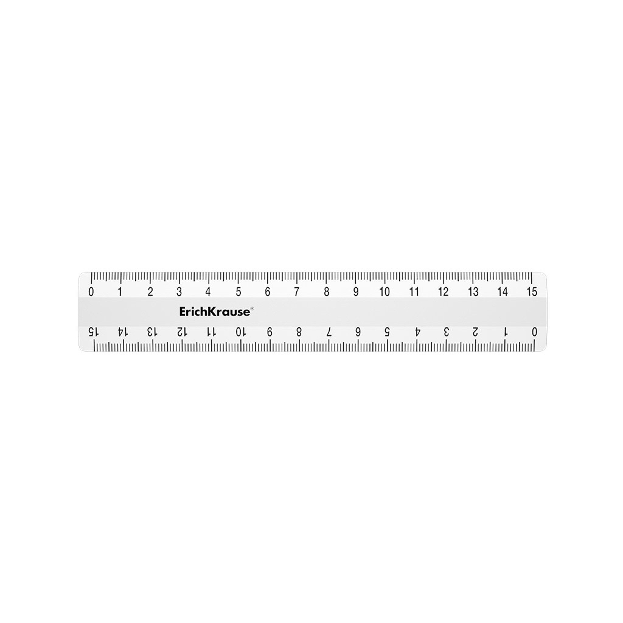 Erich Krause Lineal, Lineal 15cm Kunststoff 1 Stück Klar transparent