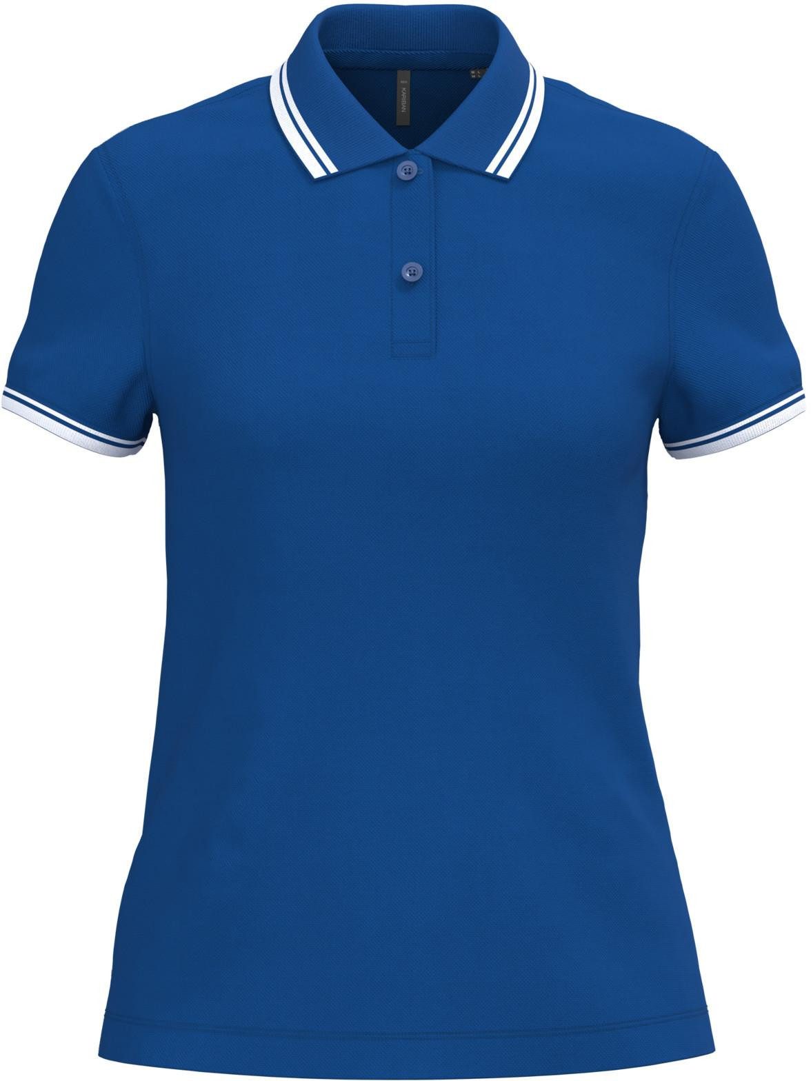 Kariban Poloshirt Polohemd für Damen mit kurzen Ärmeln und kontrastfarbenen Pa
