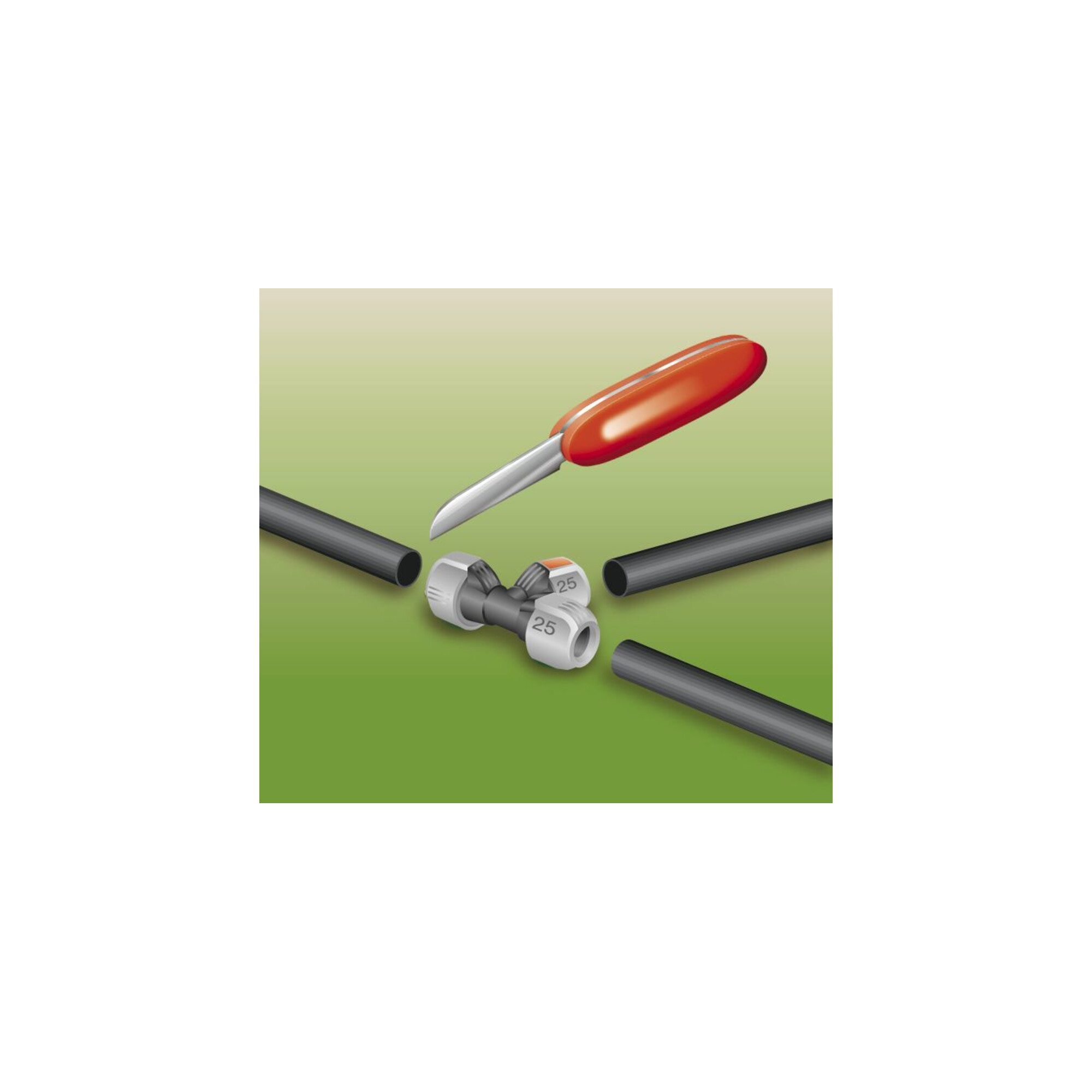 GARDENA Gartenschlauch GARDENA Sprinklersystem Verlegerohr, 25 mm, 50 m-Rolle