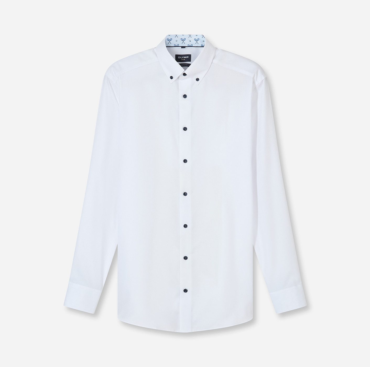 OLYMP Langarmhemd Luxor modern fit, Button-down-Kragen, Businesshemd