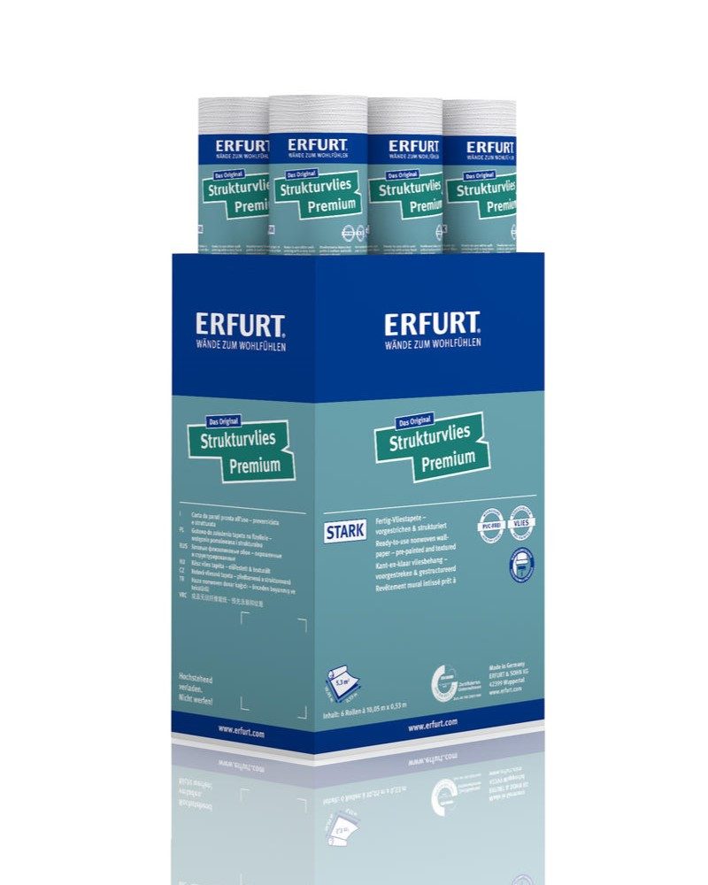 ERFURT Vliestapete 6 Rollen ERFURT STRUKTURVLIES günstig online kaufen