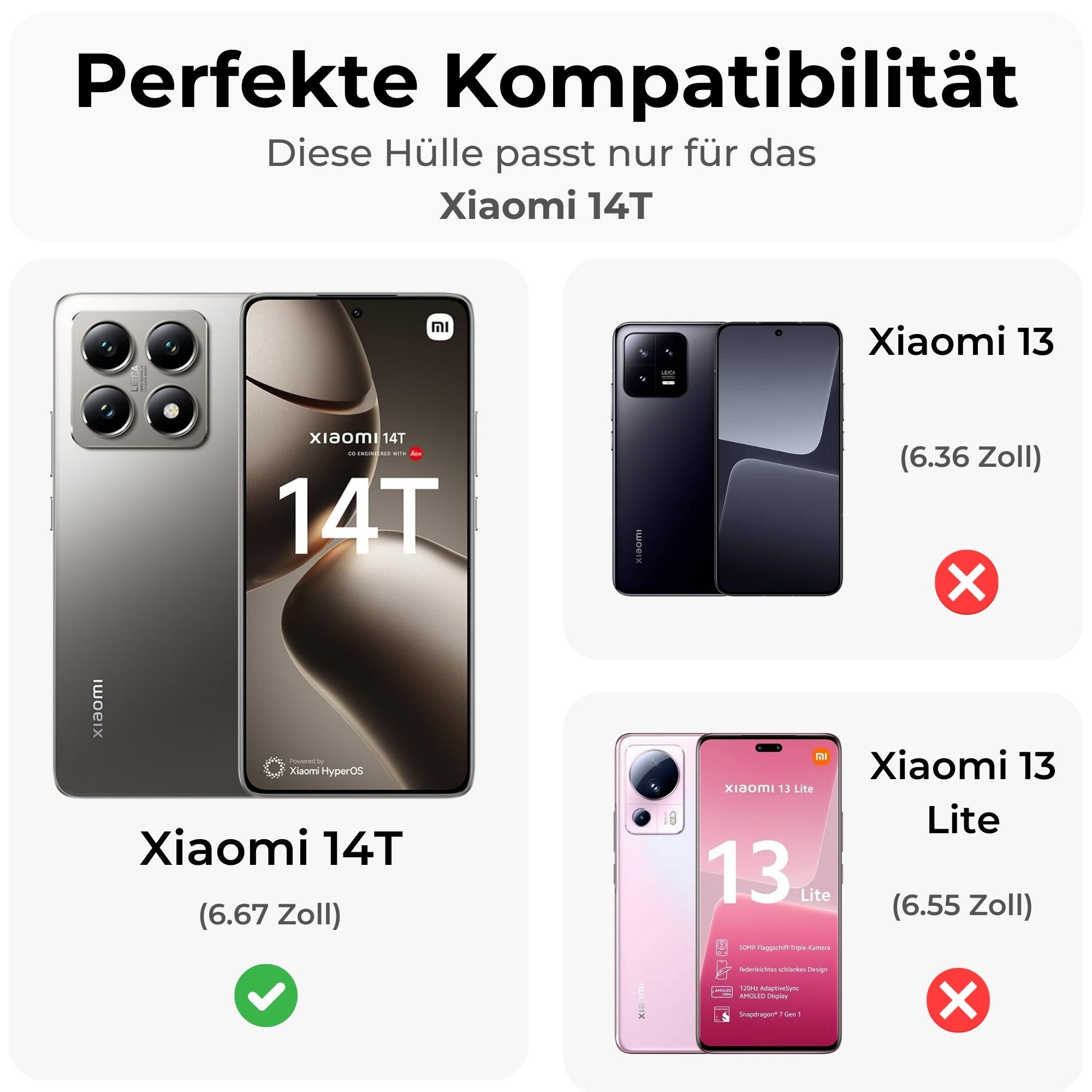 betterfon Handykette mit Portemonnaie für Redmi Note 15 Pro+ - Hülle mit 2 Ketten, Hände frei – mit Silikonhülle & Schnur für flexiblen Alltag