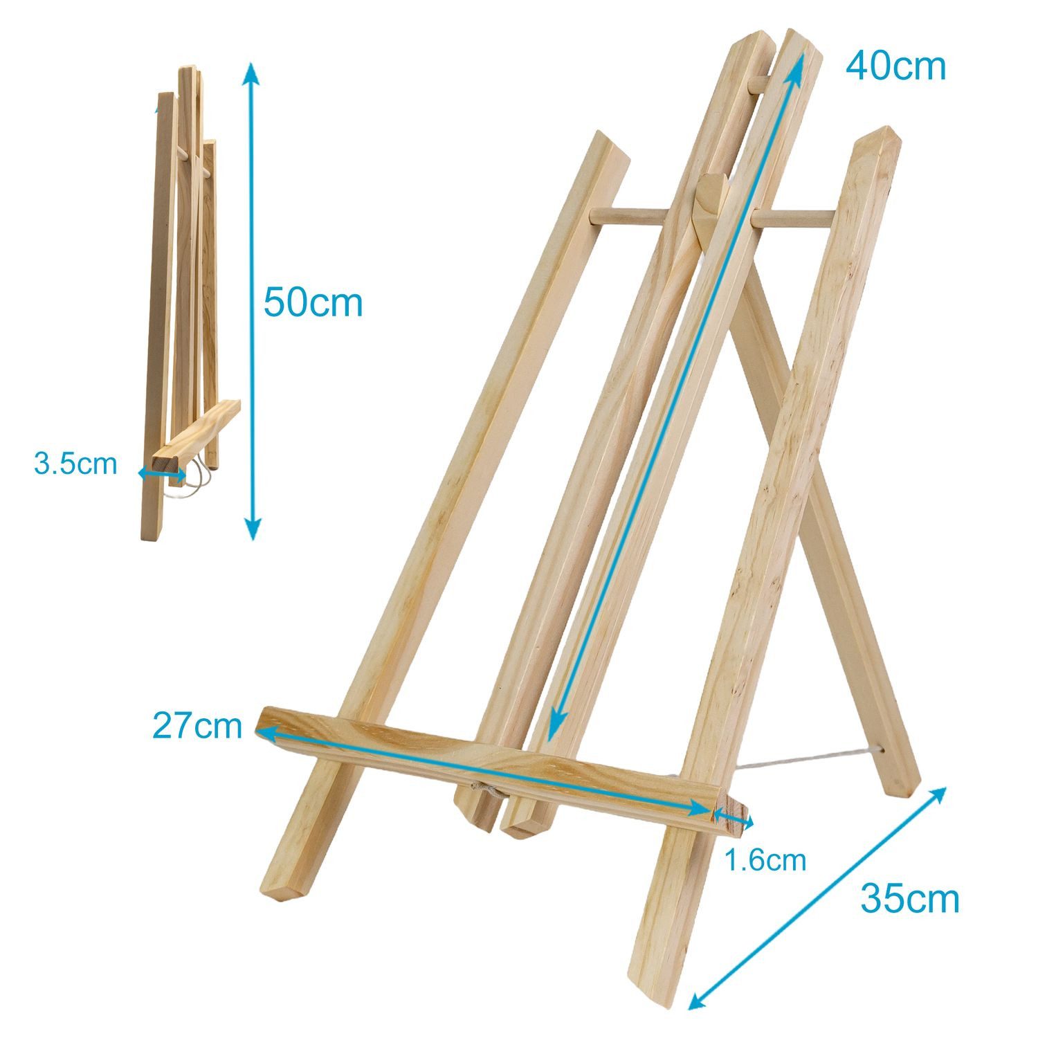 Intirilife Tischstaffelei, Klappbarer Bildhalter Foto-Ständer Dreibeinige S günstig online kaufen