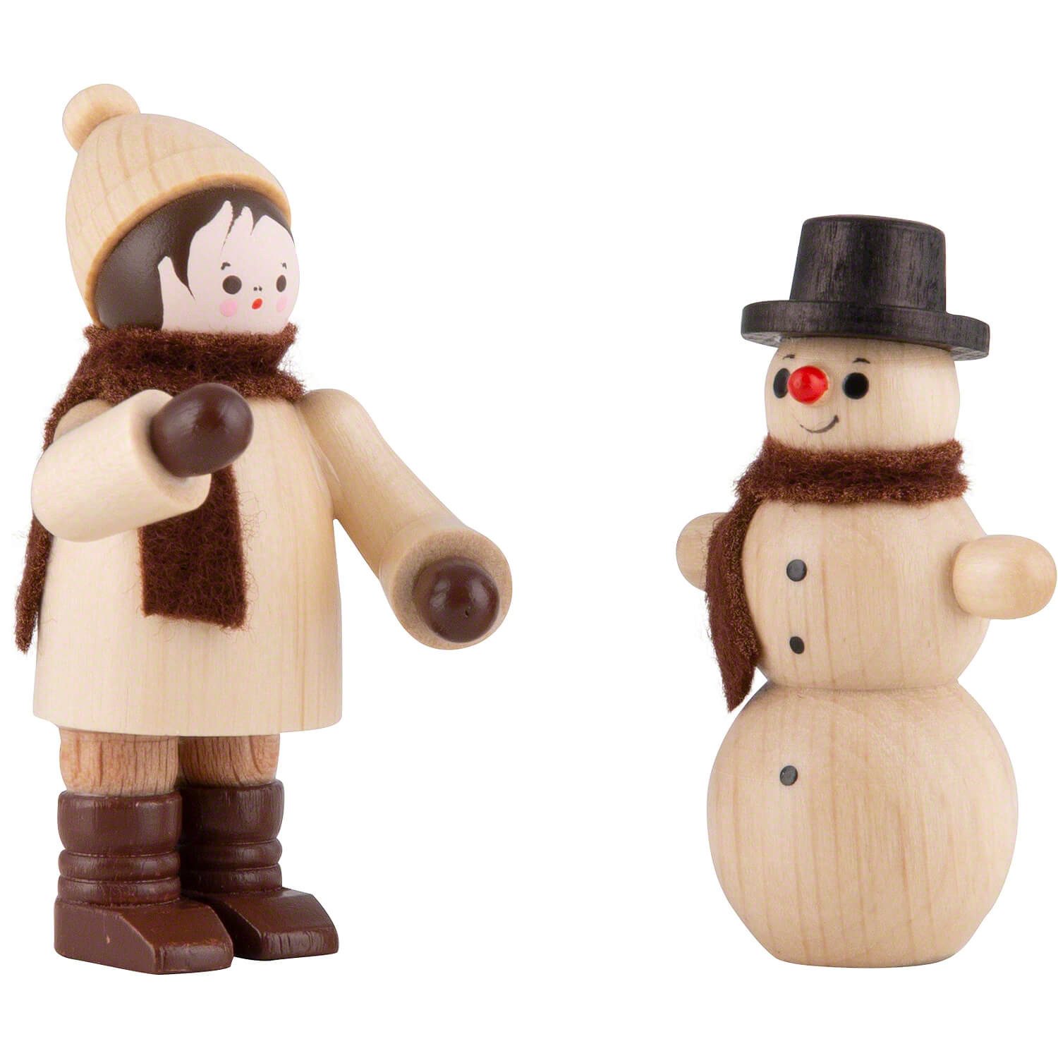 Volkskunstwerkstatt Romy Thiel Dekofigur Thiel-Figur Schneemannbauer günstig online kaufen
