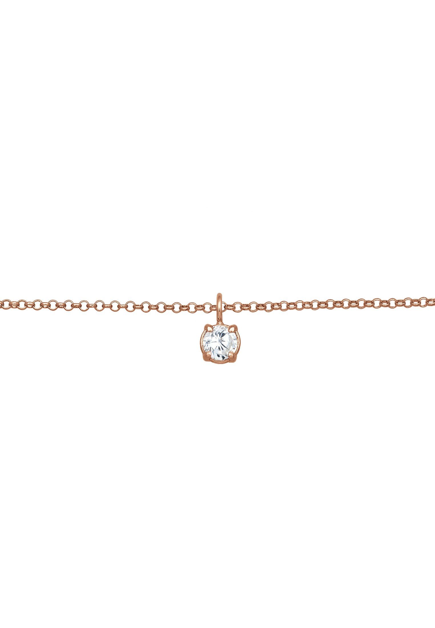 Elli Choker Choker Zirkonia Solitär Basic 925 Sterling Silber