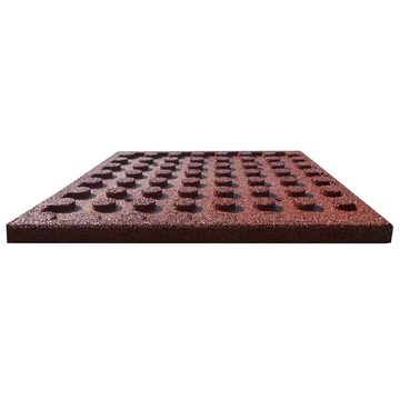 vidaXL Bodenschutzmatte Fallschutzfliesen 6 Stk Gummi 50 x 50 x 3 cm Rot Fallschutzmatte