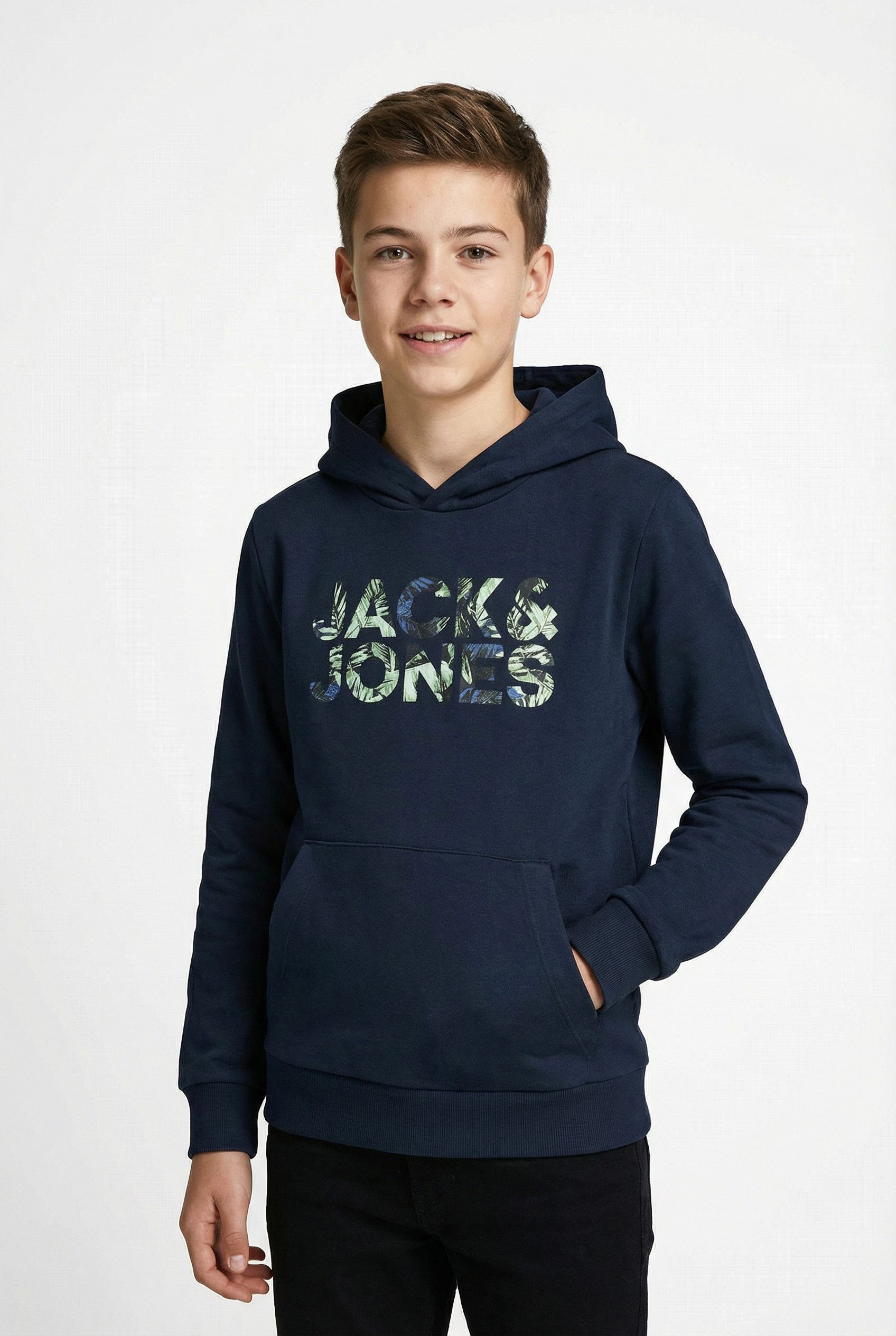 Kapuzensweatshirt JJEJEFF LOGO SWEAT HOOD JNR