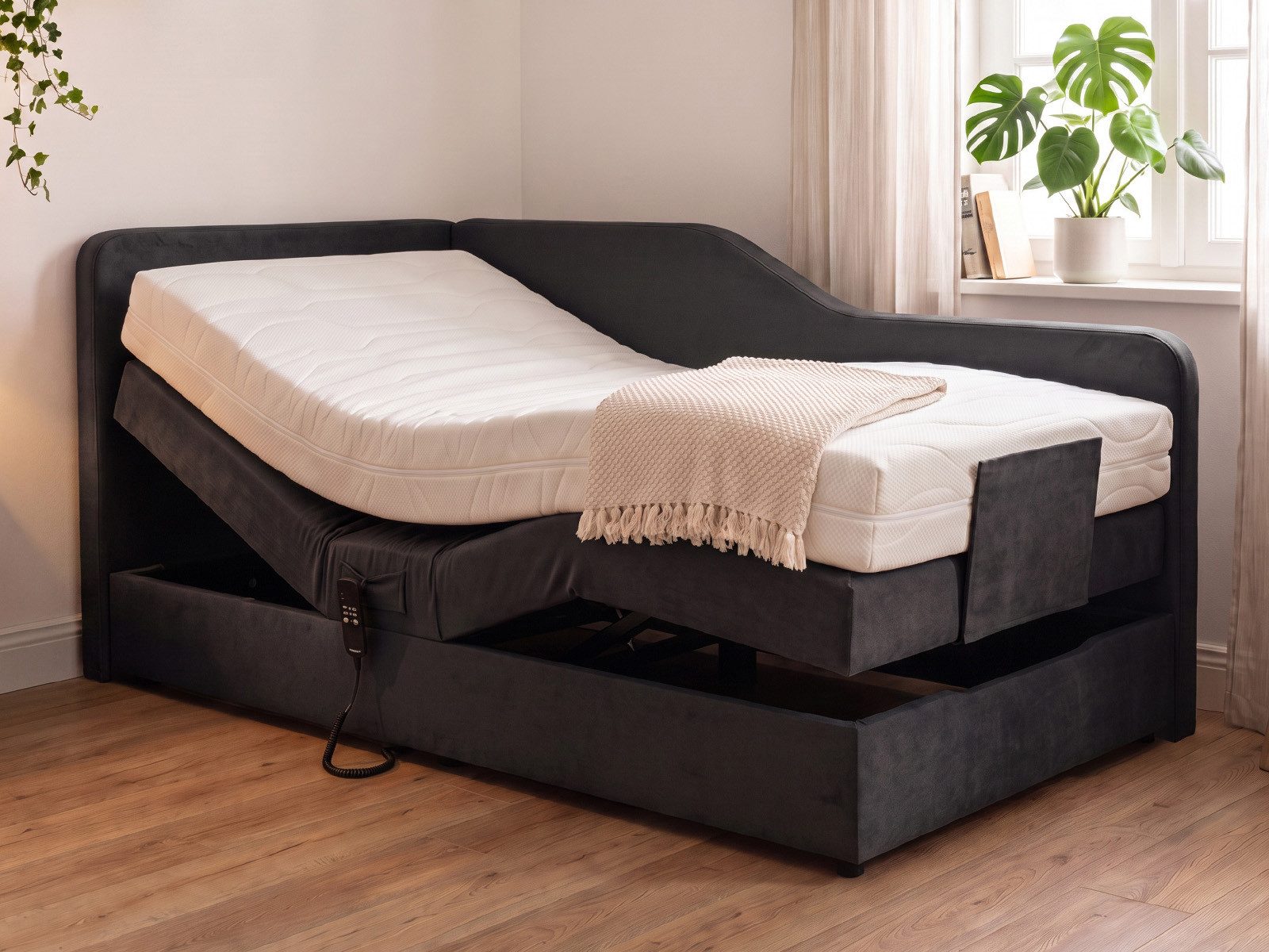 PAARA Boxspringbett Box Alexandria elektrisch verstellbar mit Motor alles, mit einzigartigem Belüftungssystem – Bild 5 von 5