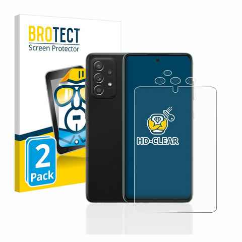BROTECT Schutzfolie für Samsung Galaxy A52s 5G (Display+Kamera), Displayschutzfolie, 2 Stück, Folie klar
