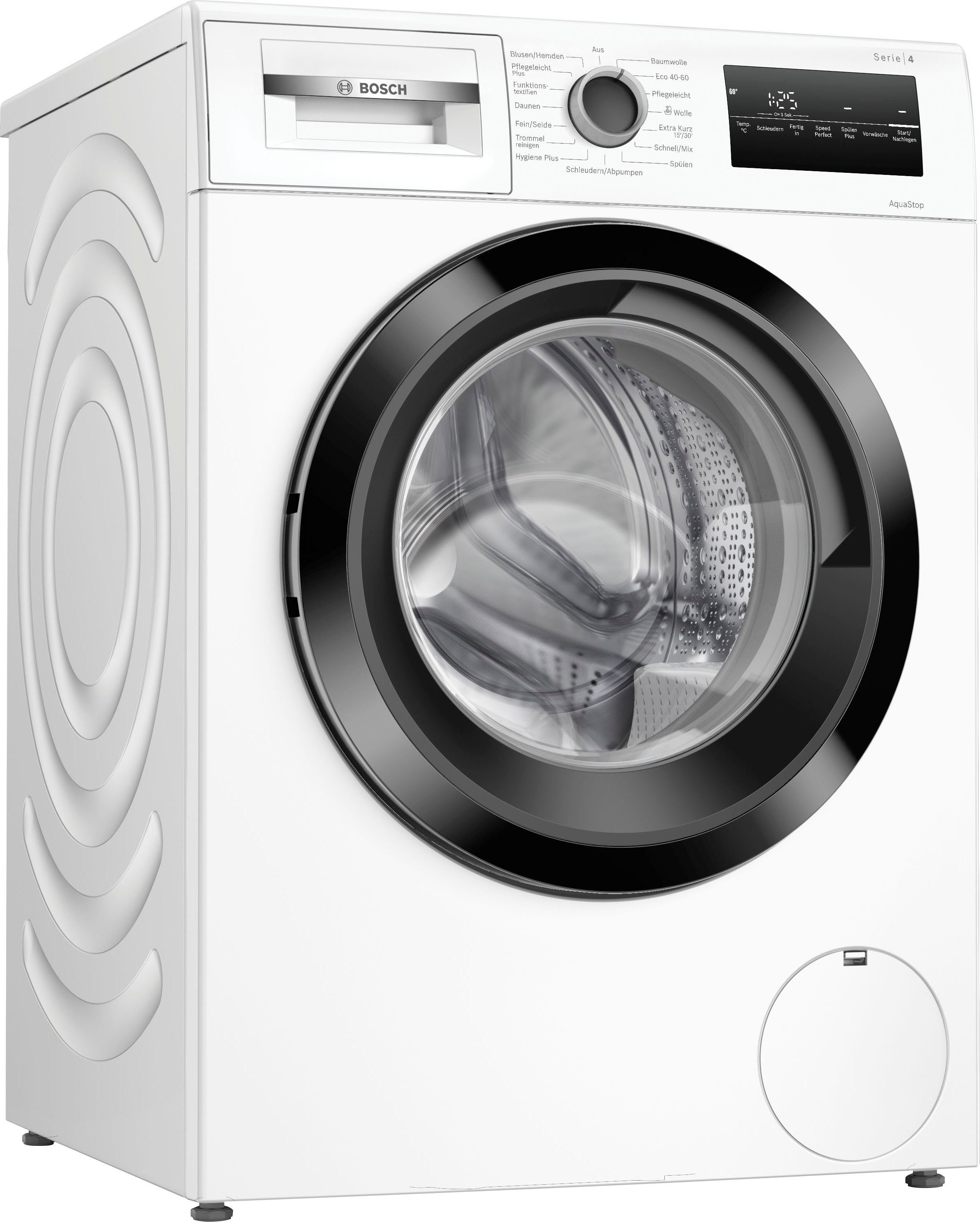 BOSCH Waschmaschine Serie 4 WAN28K43, 8 kg, 1400 U/min, Vario Trommel:  schonend und effizient Waschen dank einzigartiger Trommelstruktur