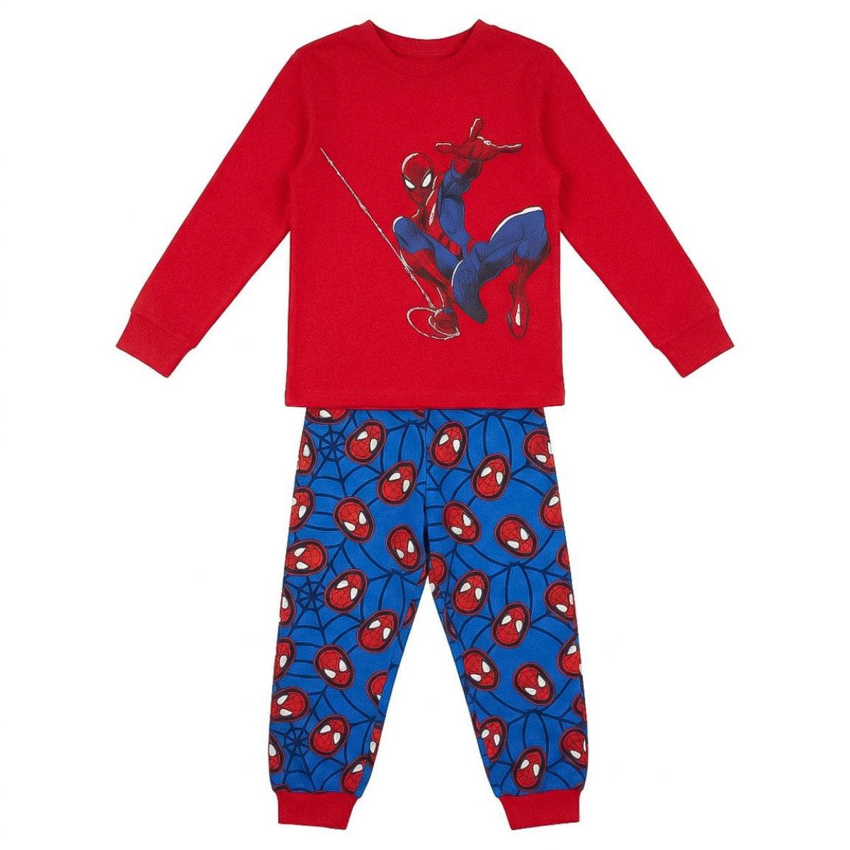 MARVEL Schlafanzug Spider-Man Schlafanzug Kinder lang für Nacht Freizeit und Zuhause