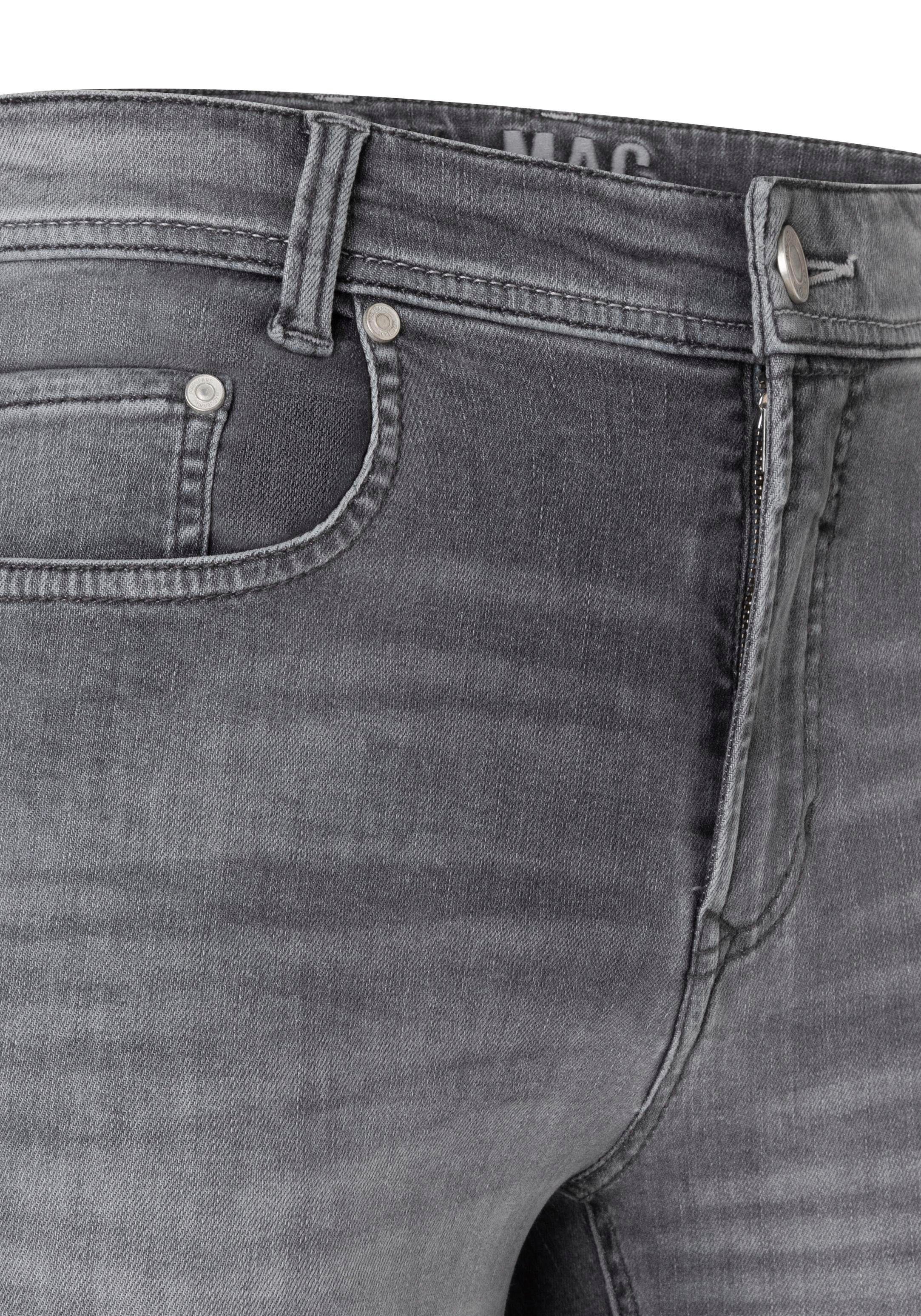Straight-Jeans MAC black super Flexx-Driver elastisch washed dark